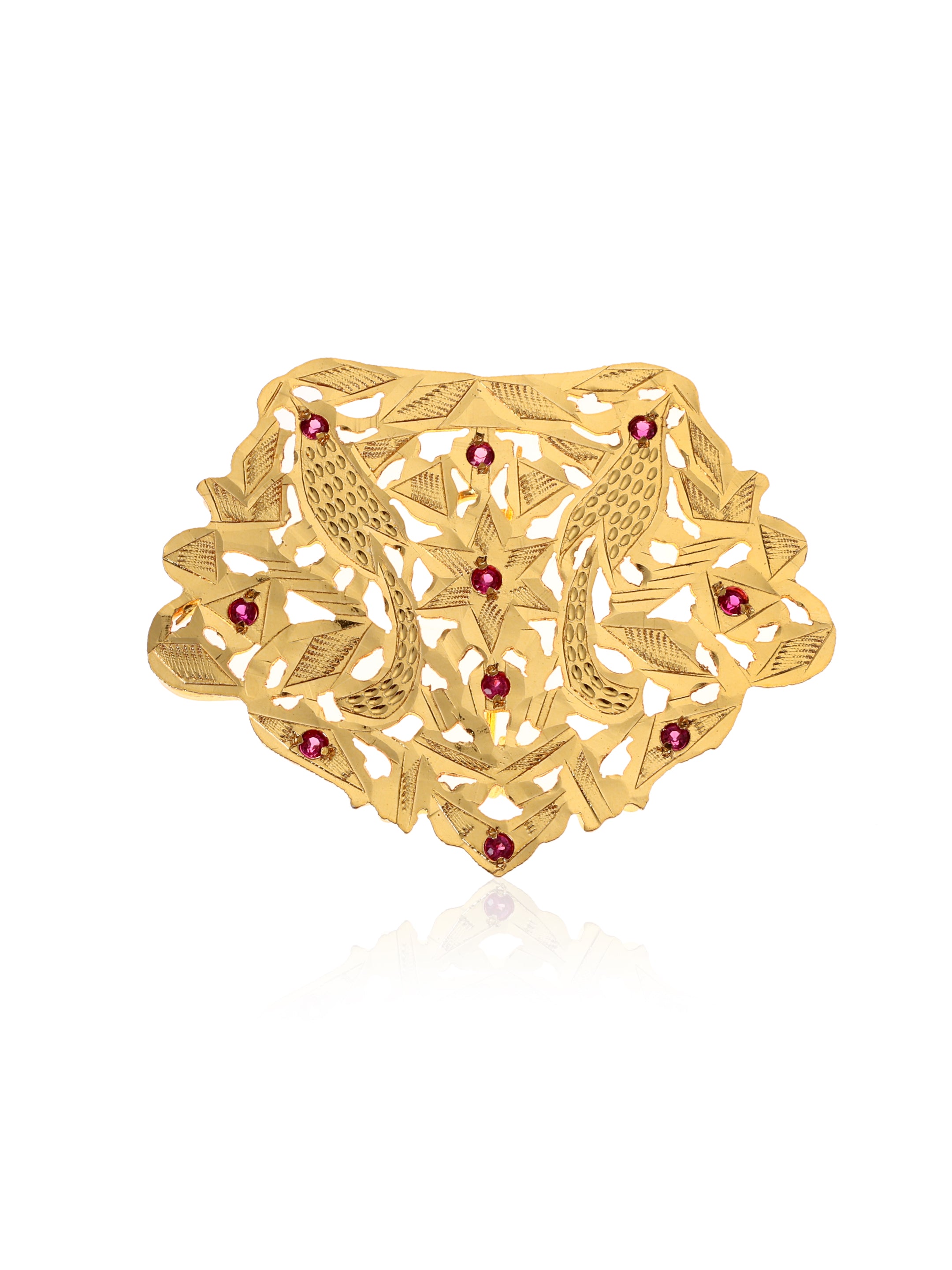Zainab Gold Tone Silver Brooch