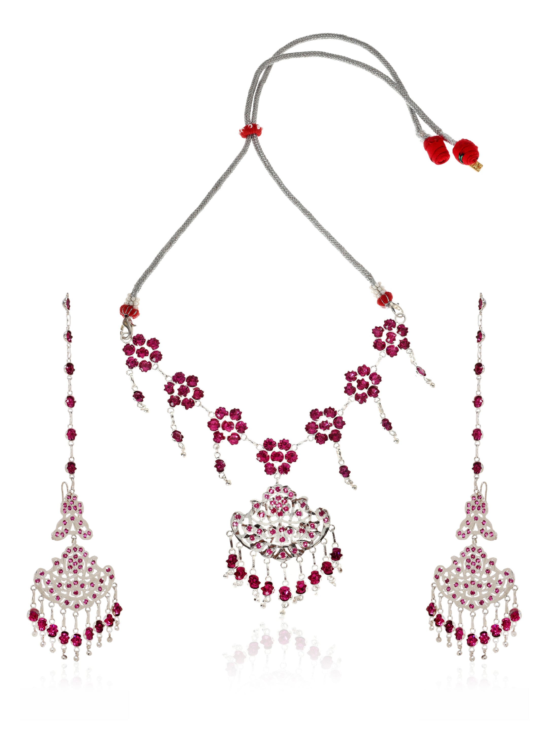Mitra Handmade Silver Necklace & Earrings Set