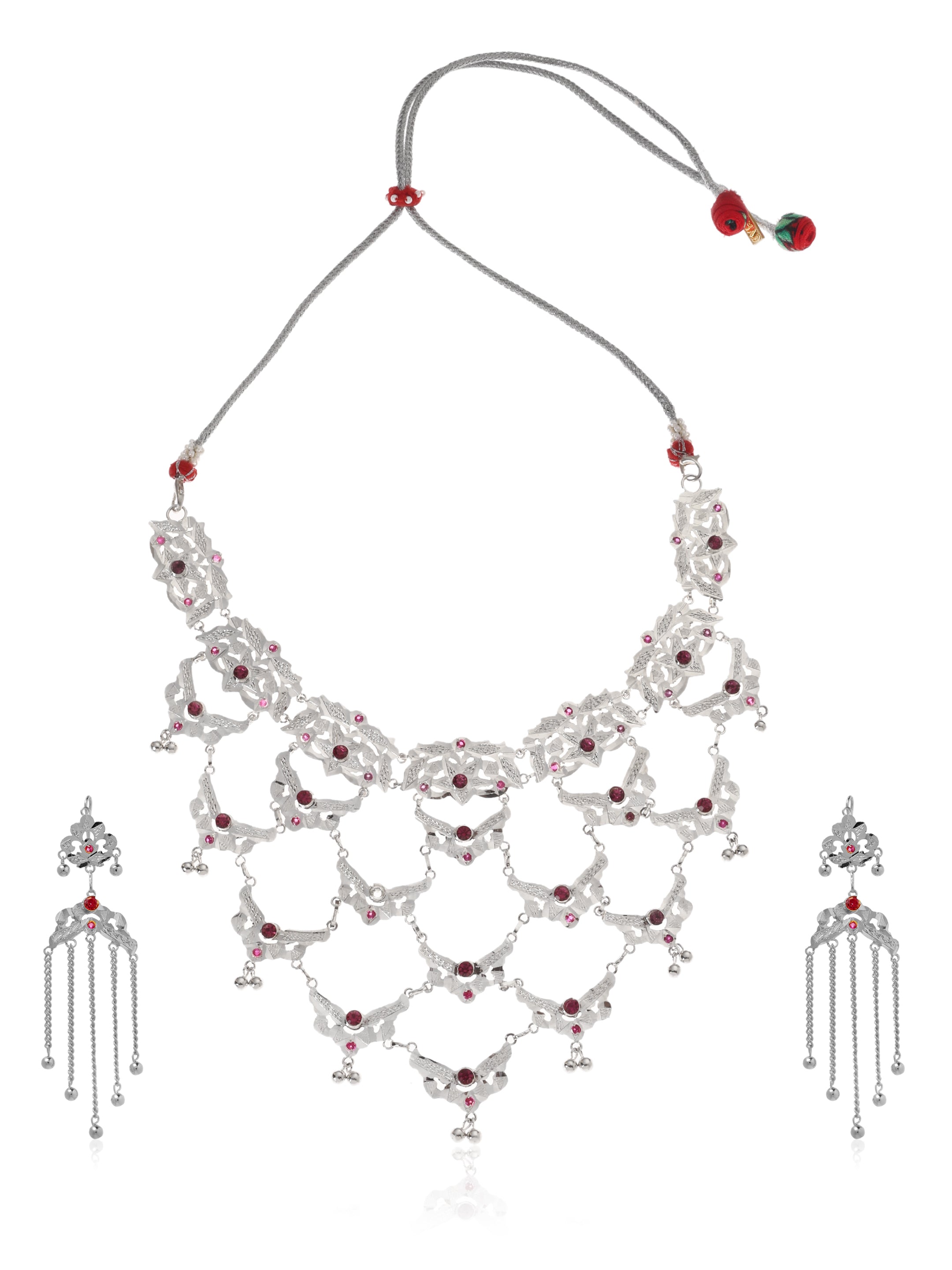Sarita Silver Necklace & Earrings Set