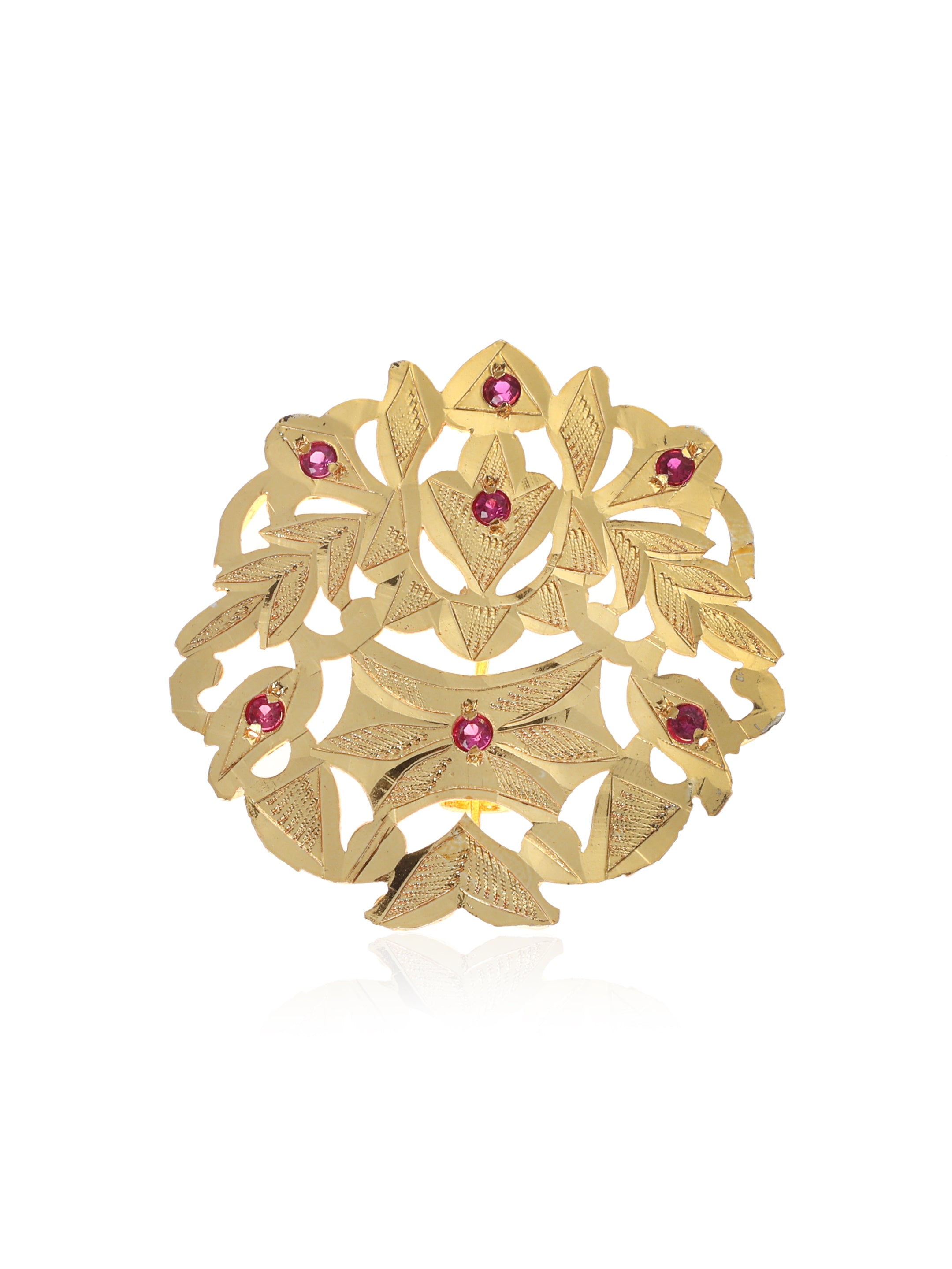 Afsana Gold Tone Silver Brooch