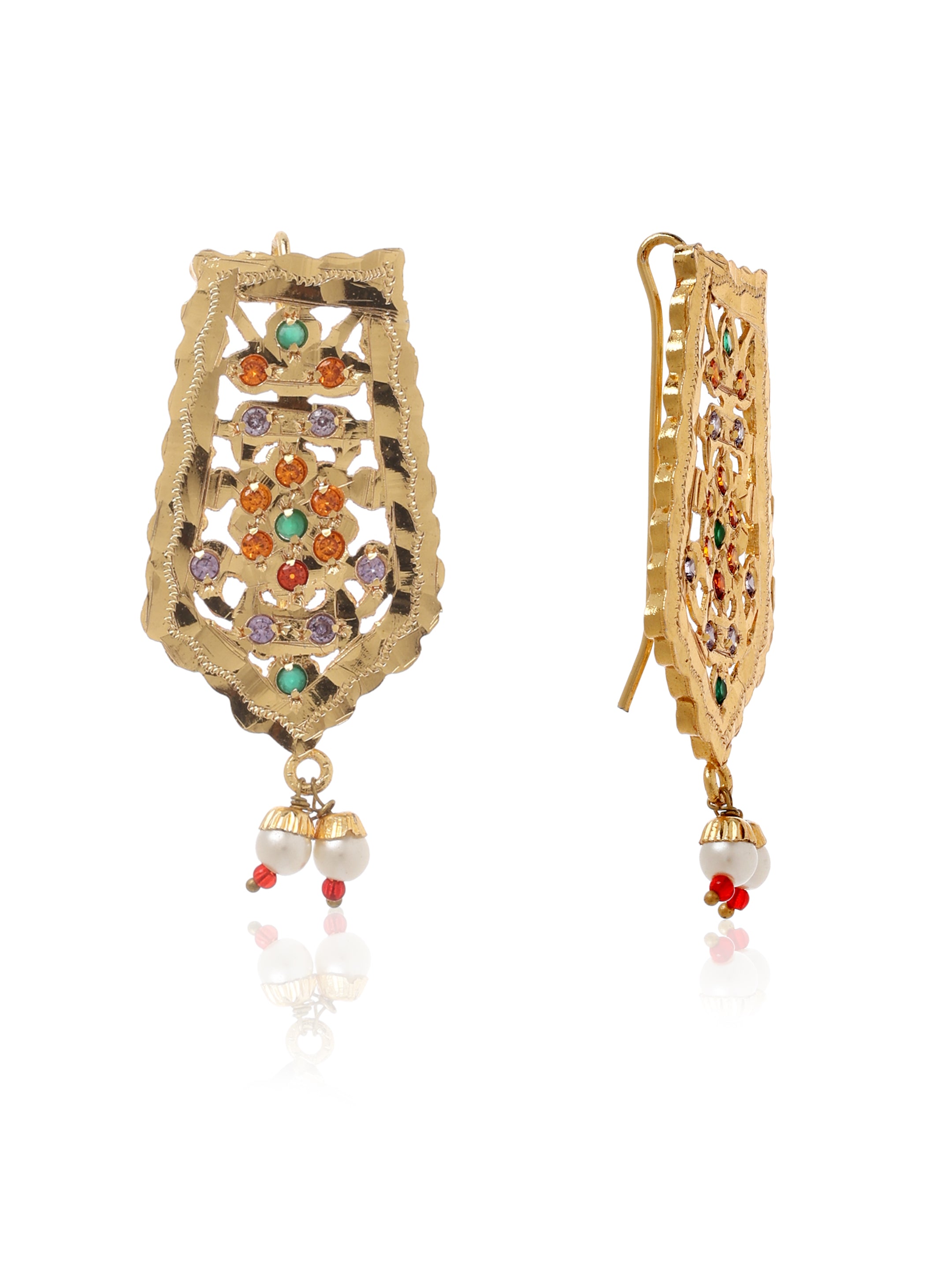 Mayuri Gold Tone Silver Earrings