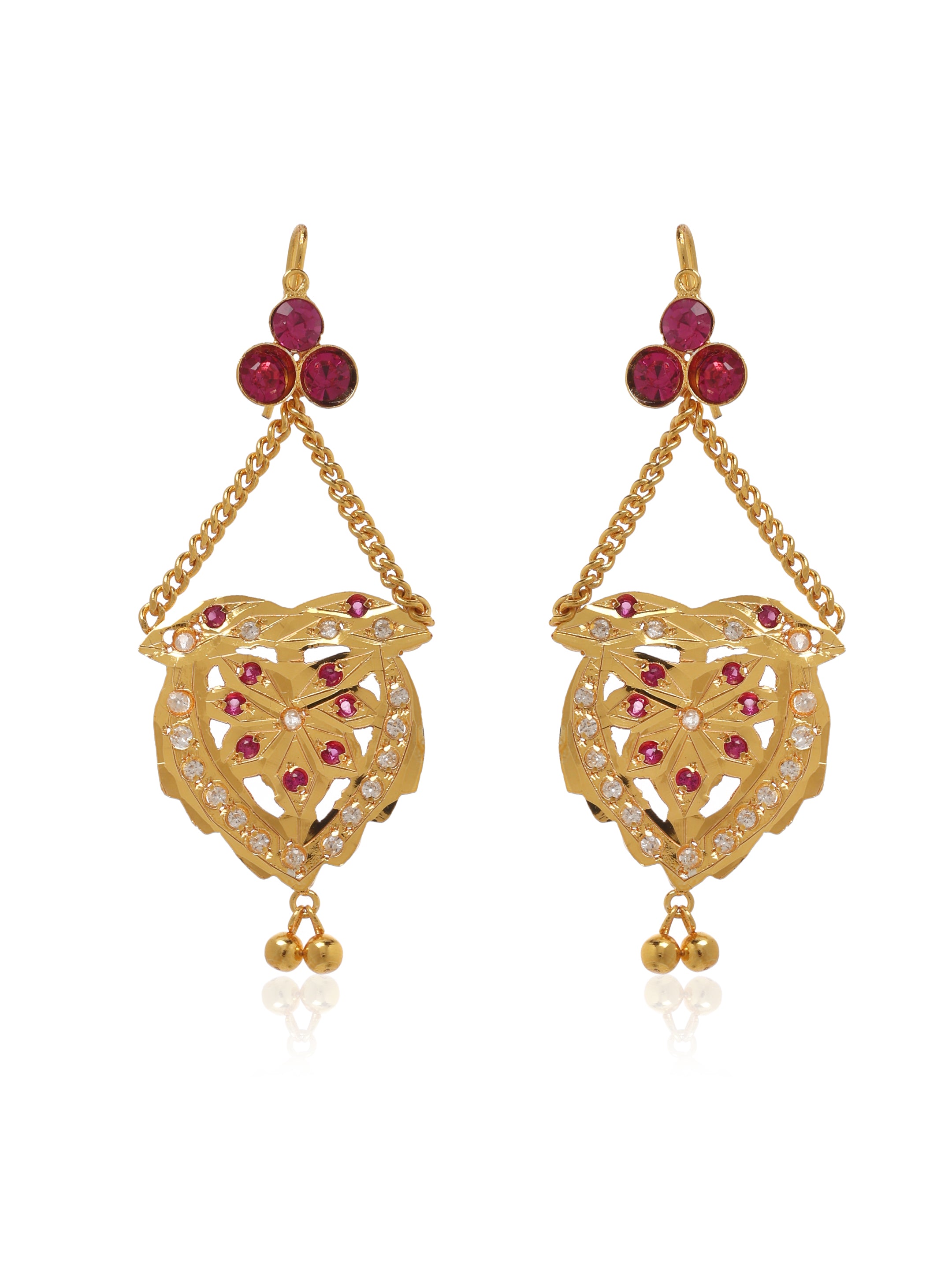 Nabila Gold Tone Silver Earrings