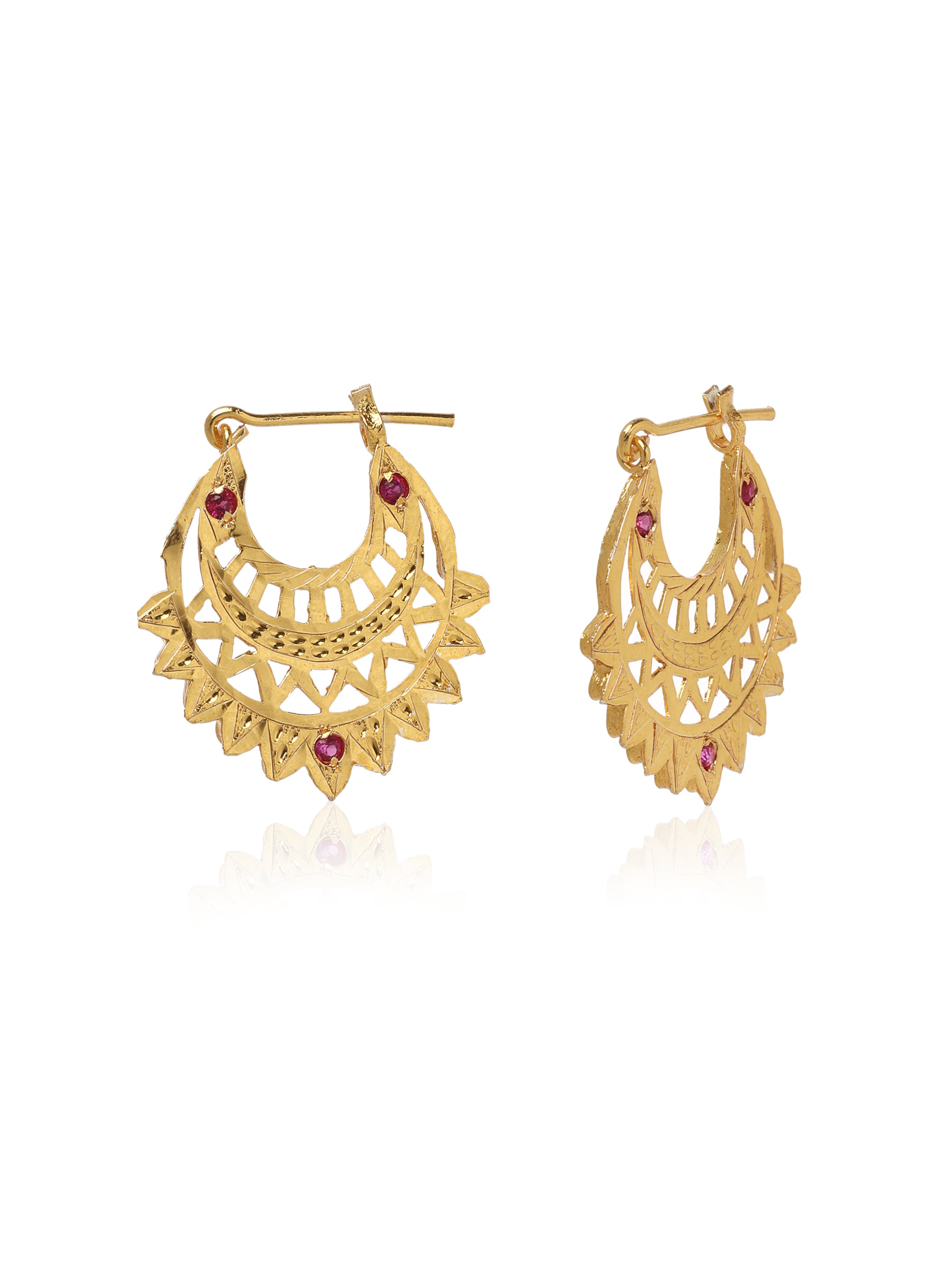 Noorichand Gold Tone Silver Earrings