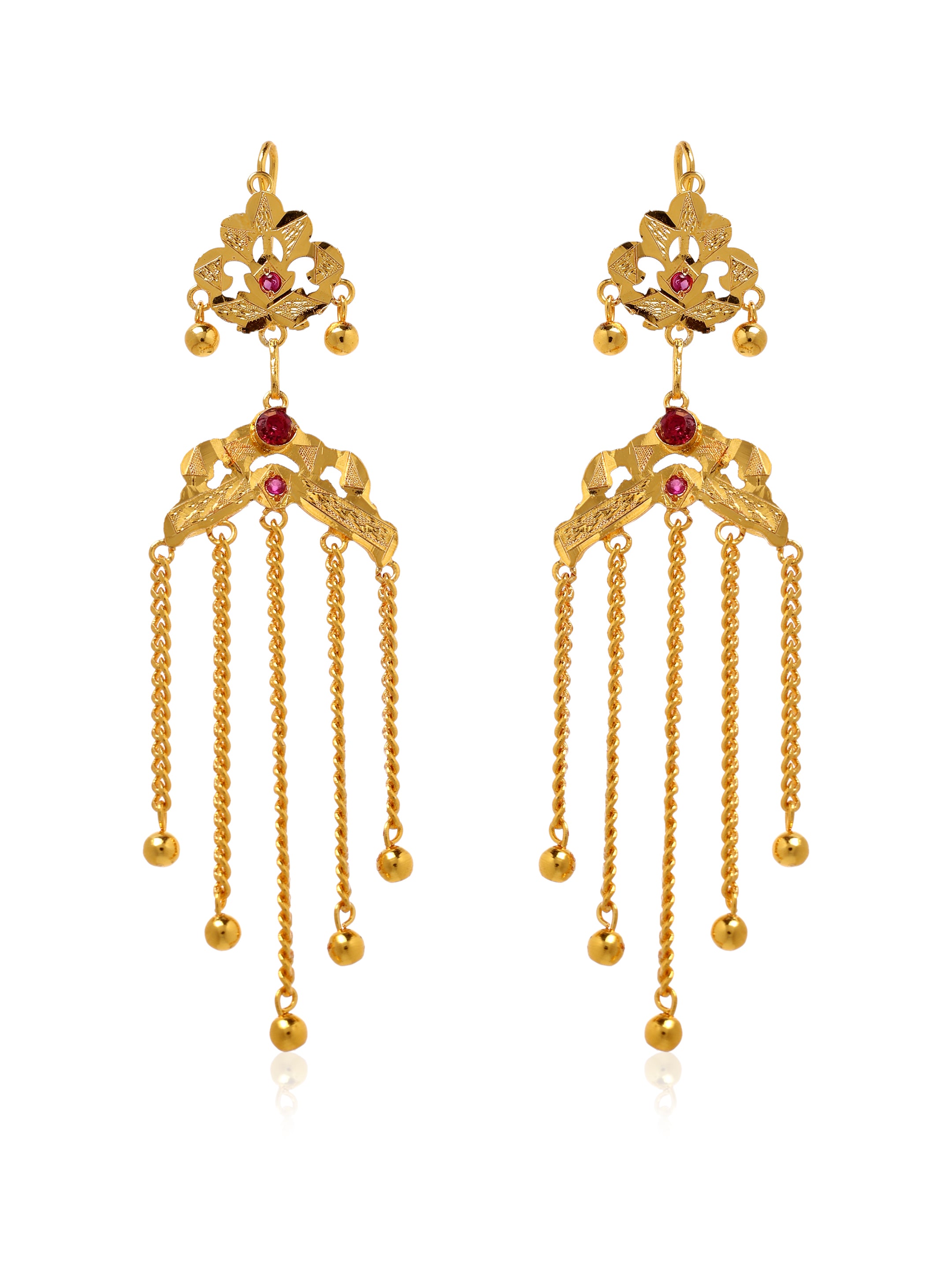 Sarita Gold Tone Silver Earrings