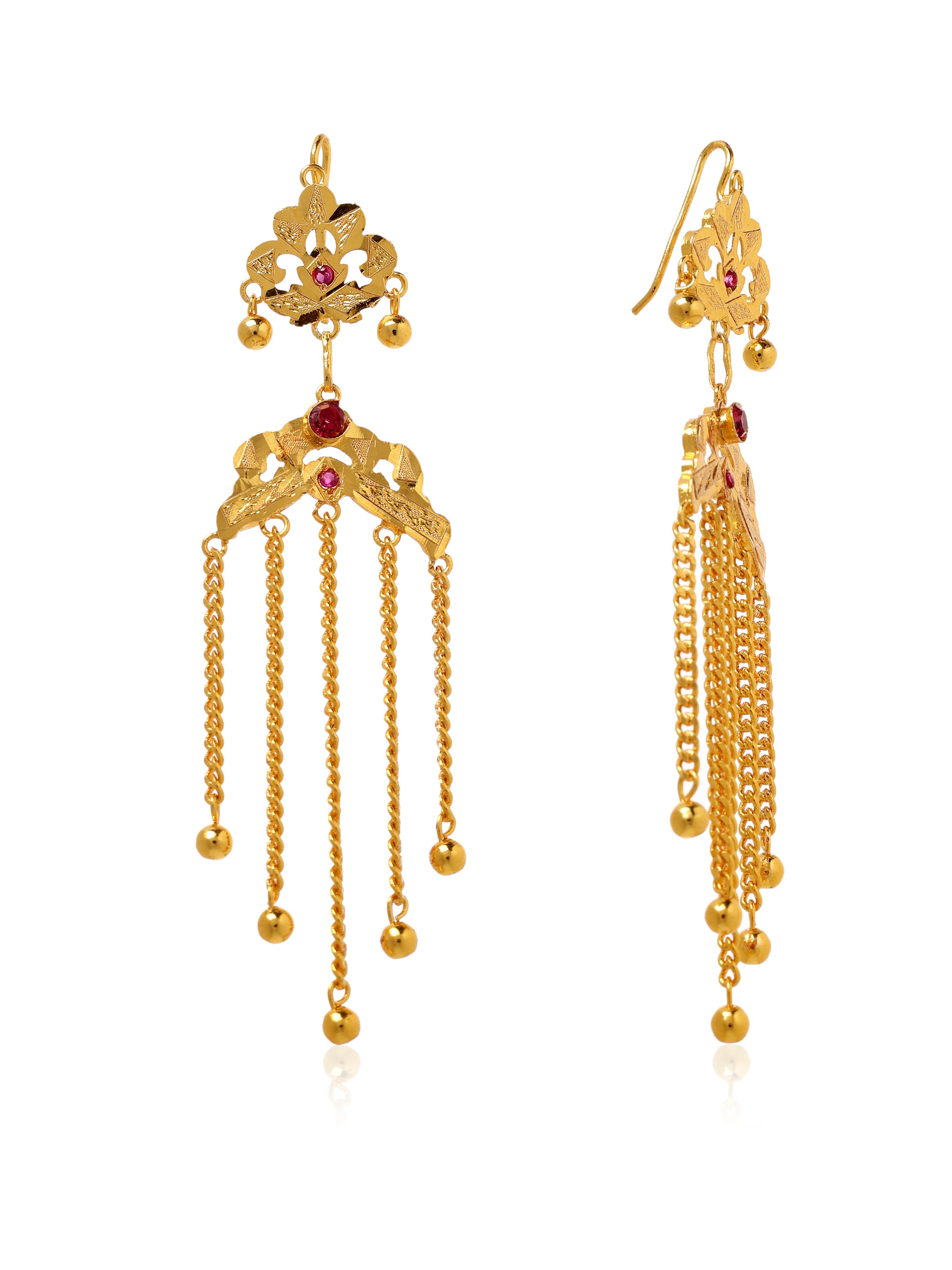Sarita Gold Tone Silver Earrings