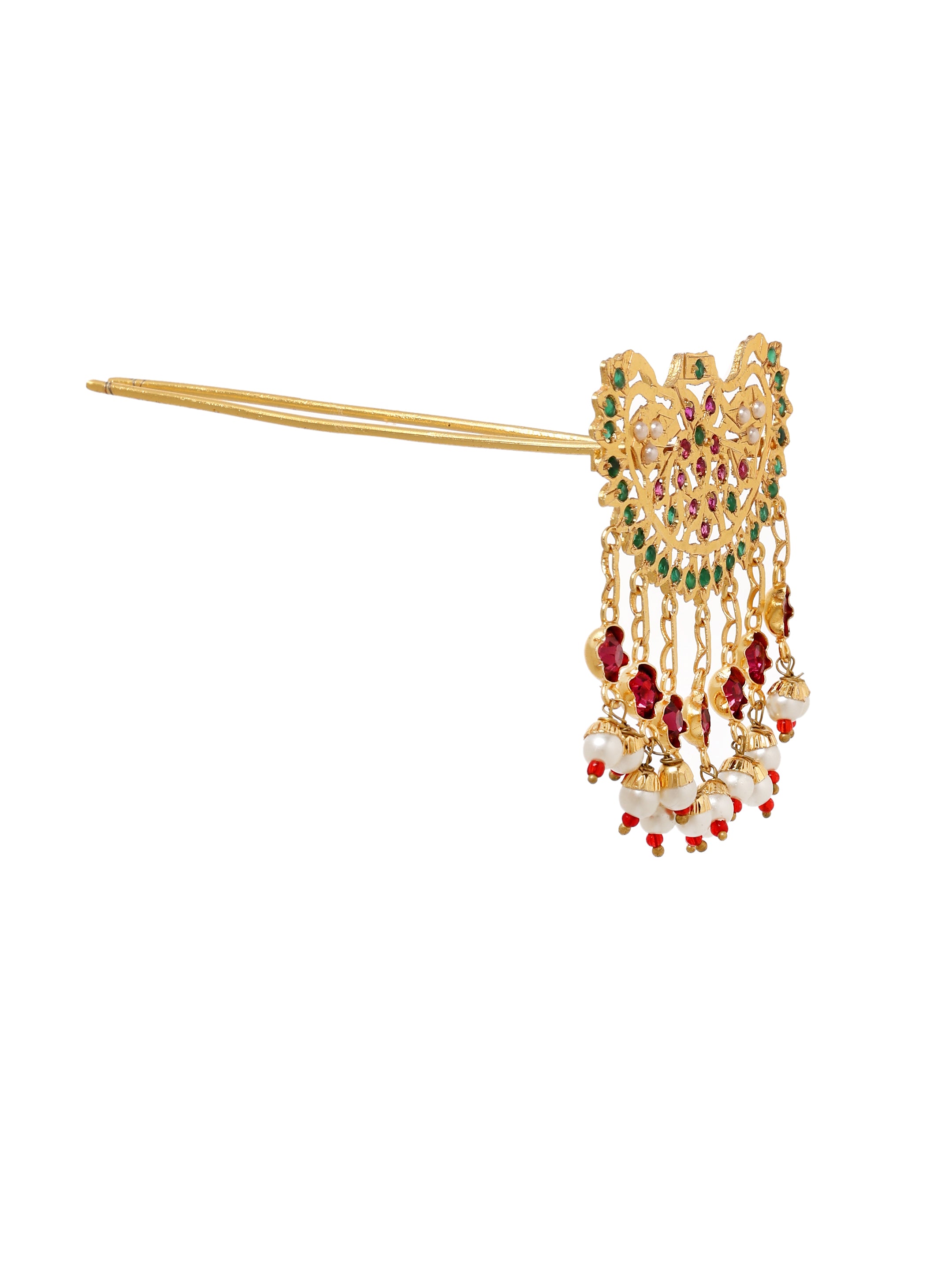Naina Gold Tone Silver Hairpin