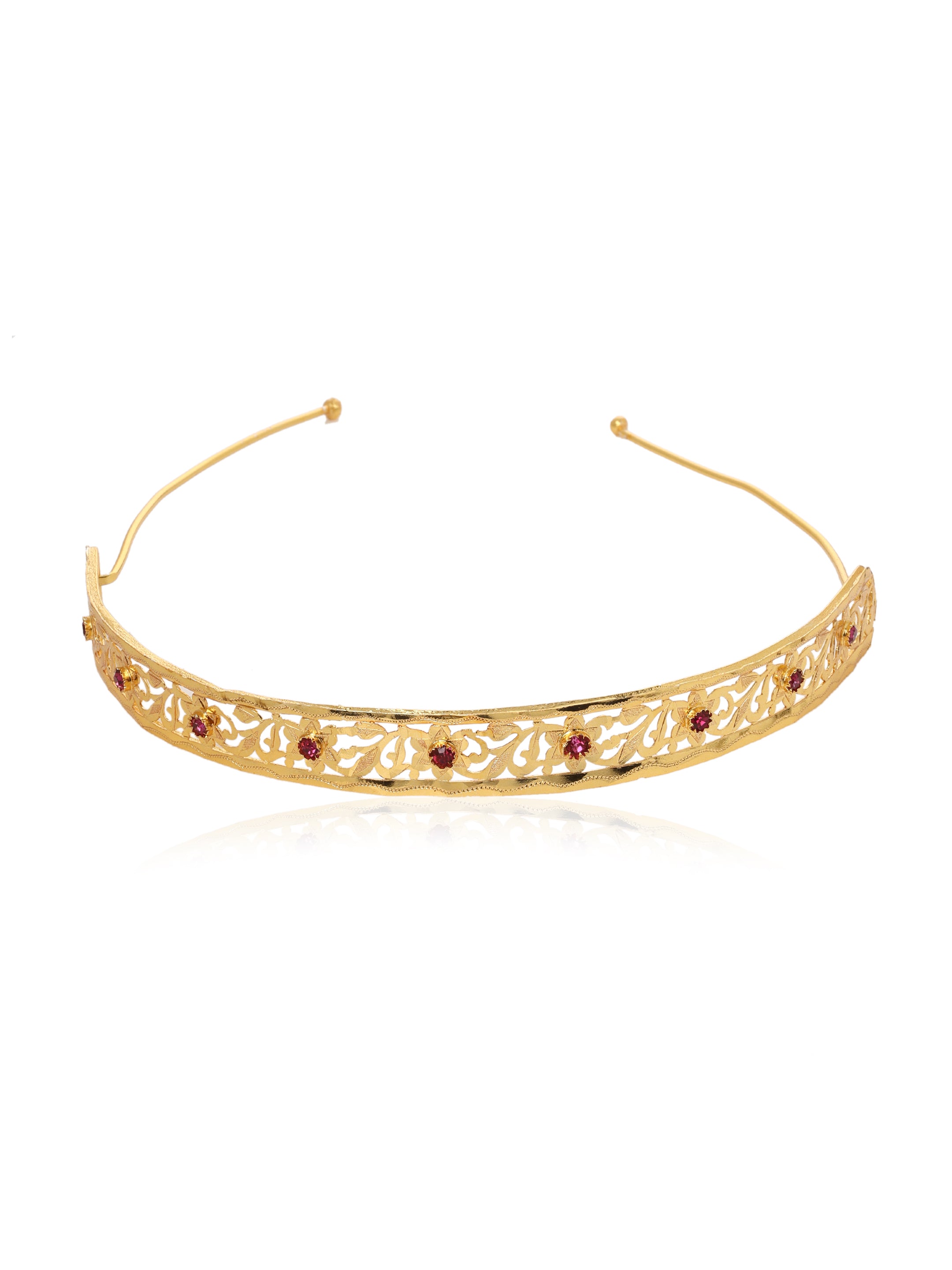 Mahi Gold Tone Silver Hairband