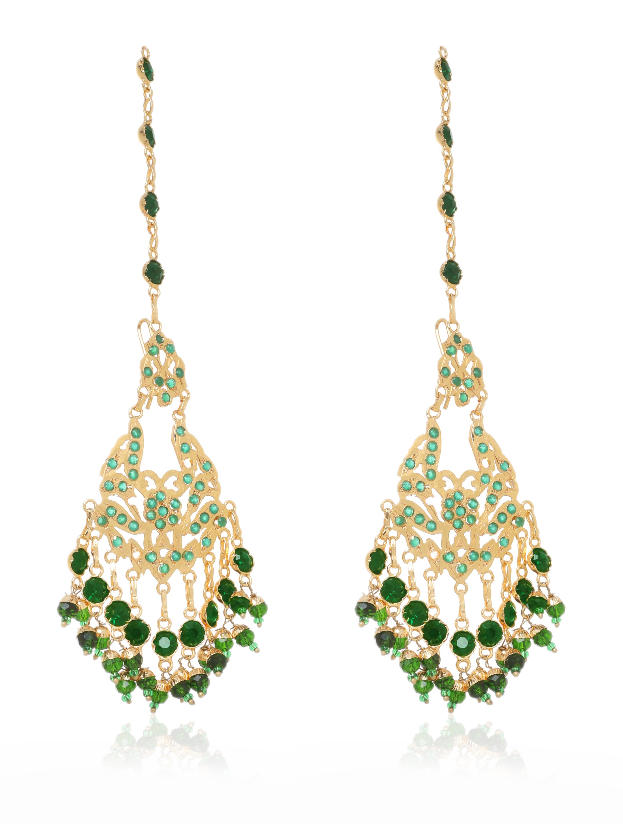 Yashomati Gold Tone Silver Earrings