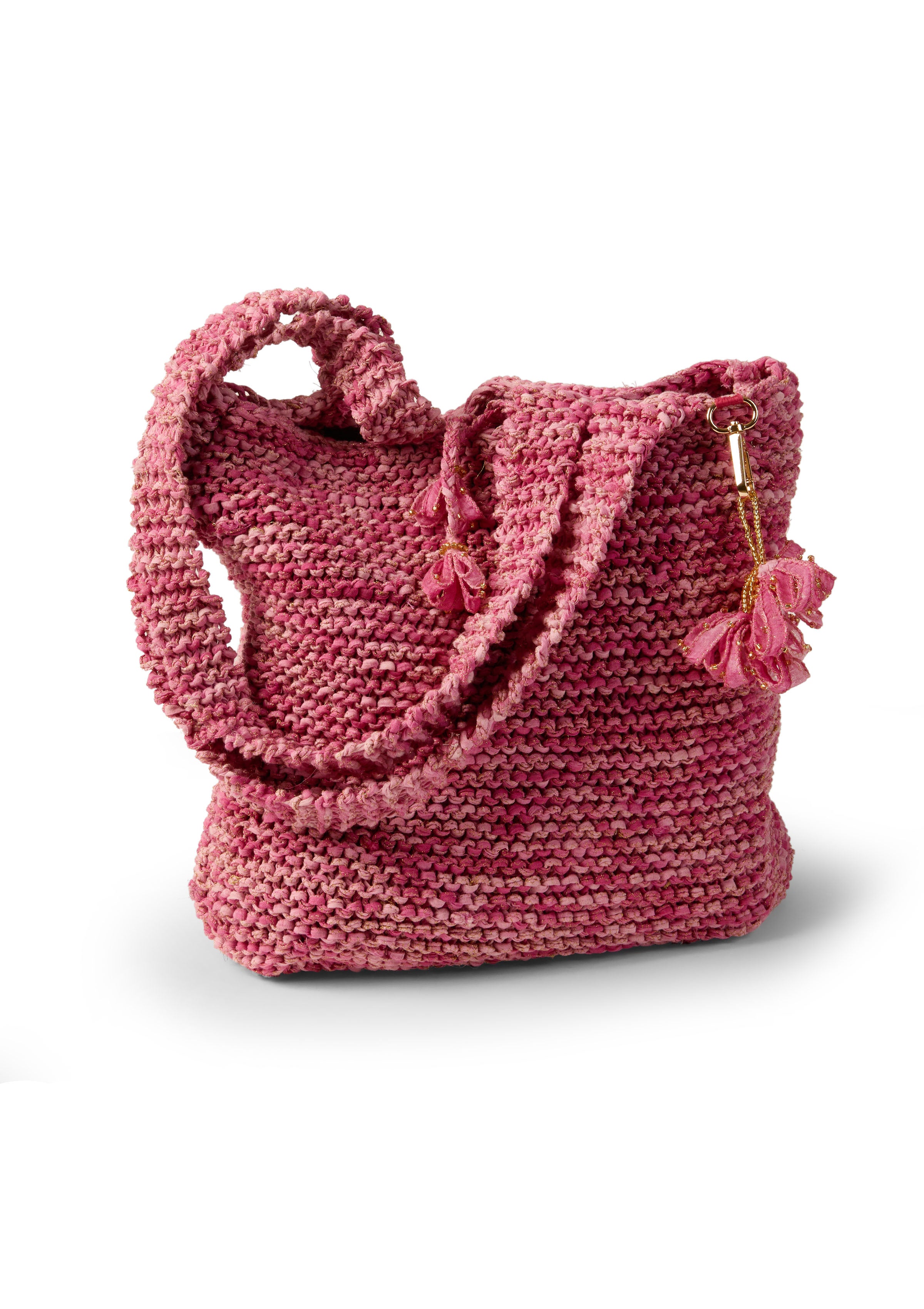 Bubblegum Bloom Knit Tote