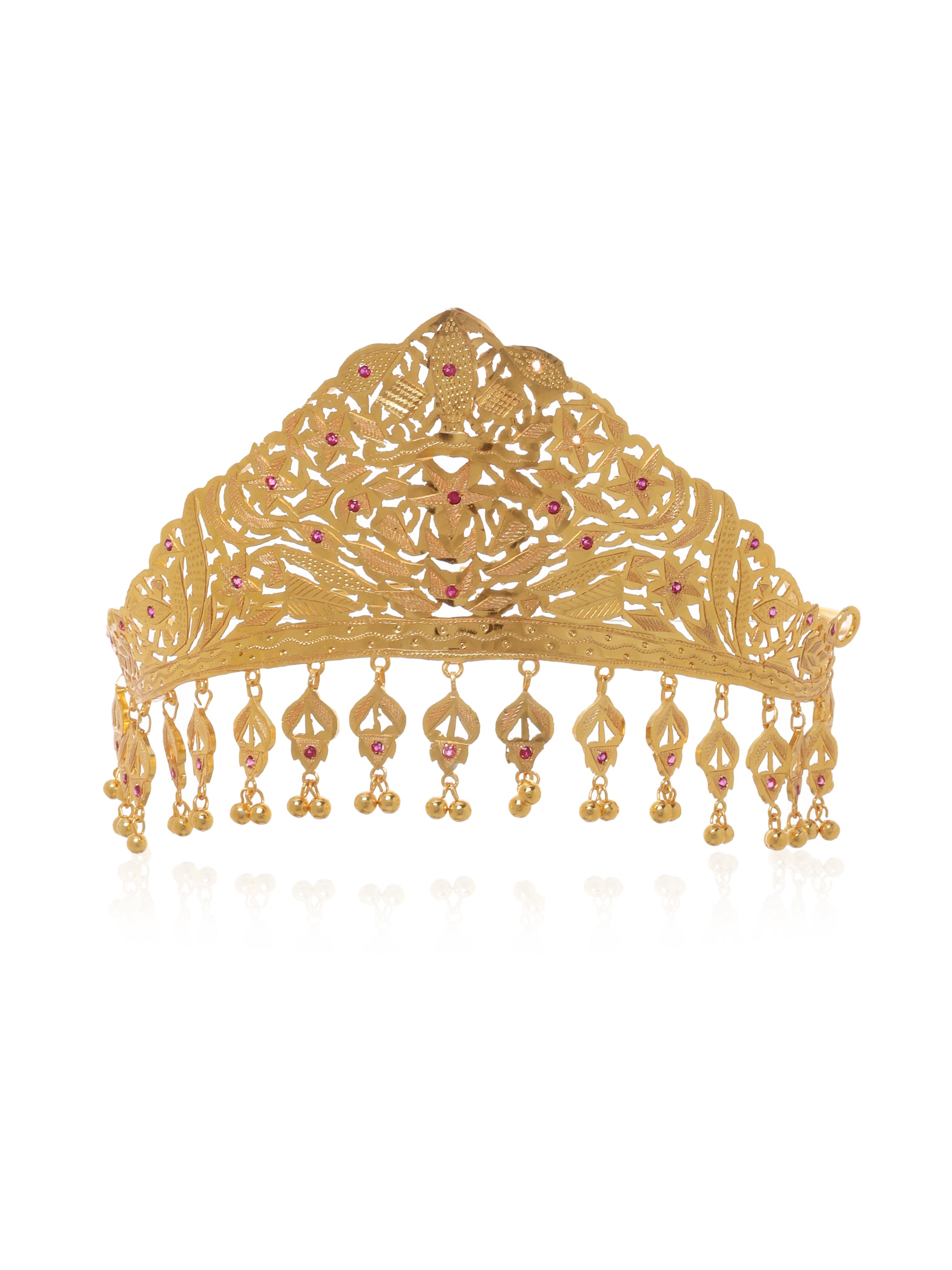 Halima Gold Tone Silver Mukut