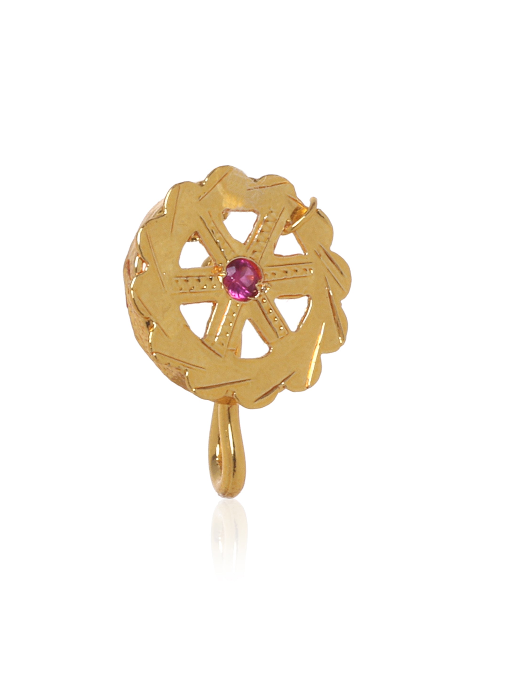 Bimla Gold Tone Silver Nosepin