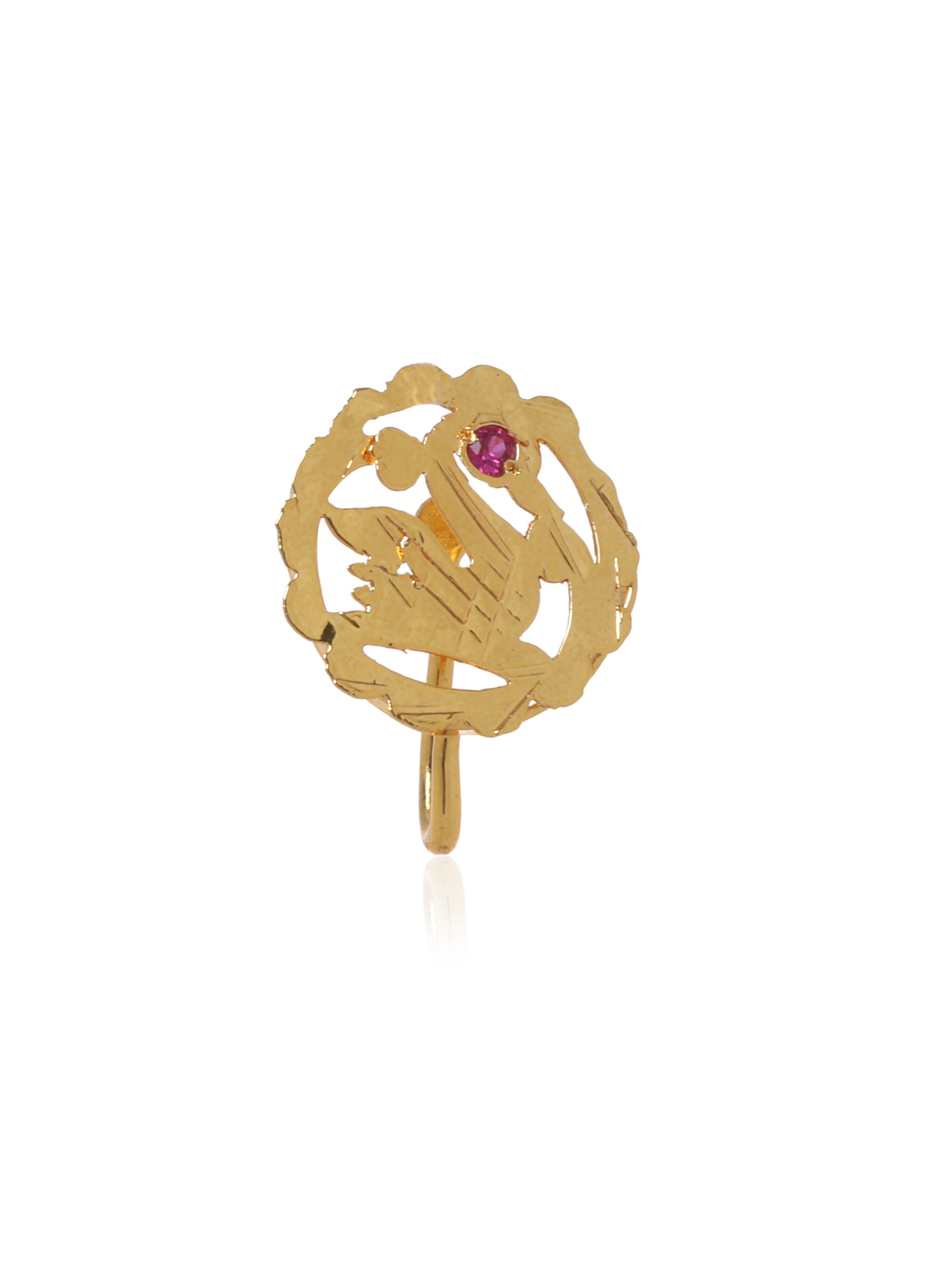 Hemani Gold Tone Silver Nosepin