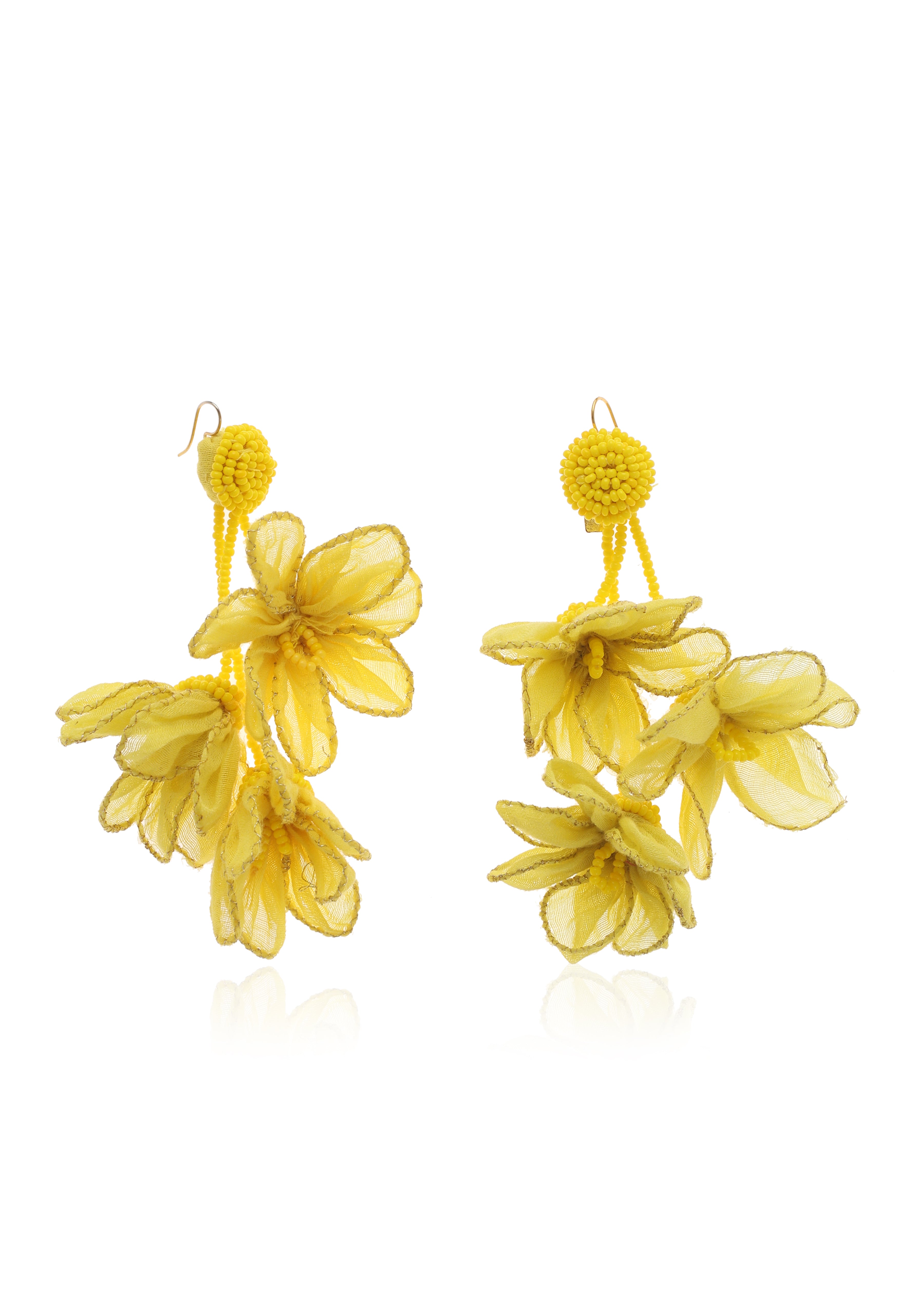 Tulip Yellow Floral Earrings