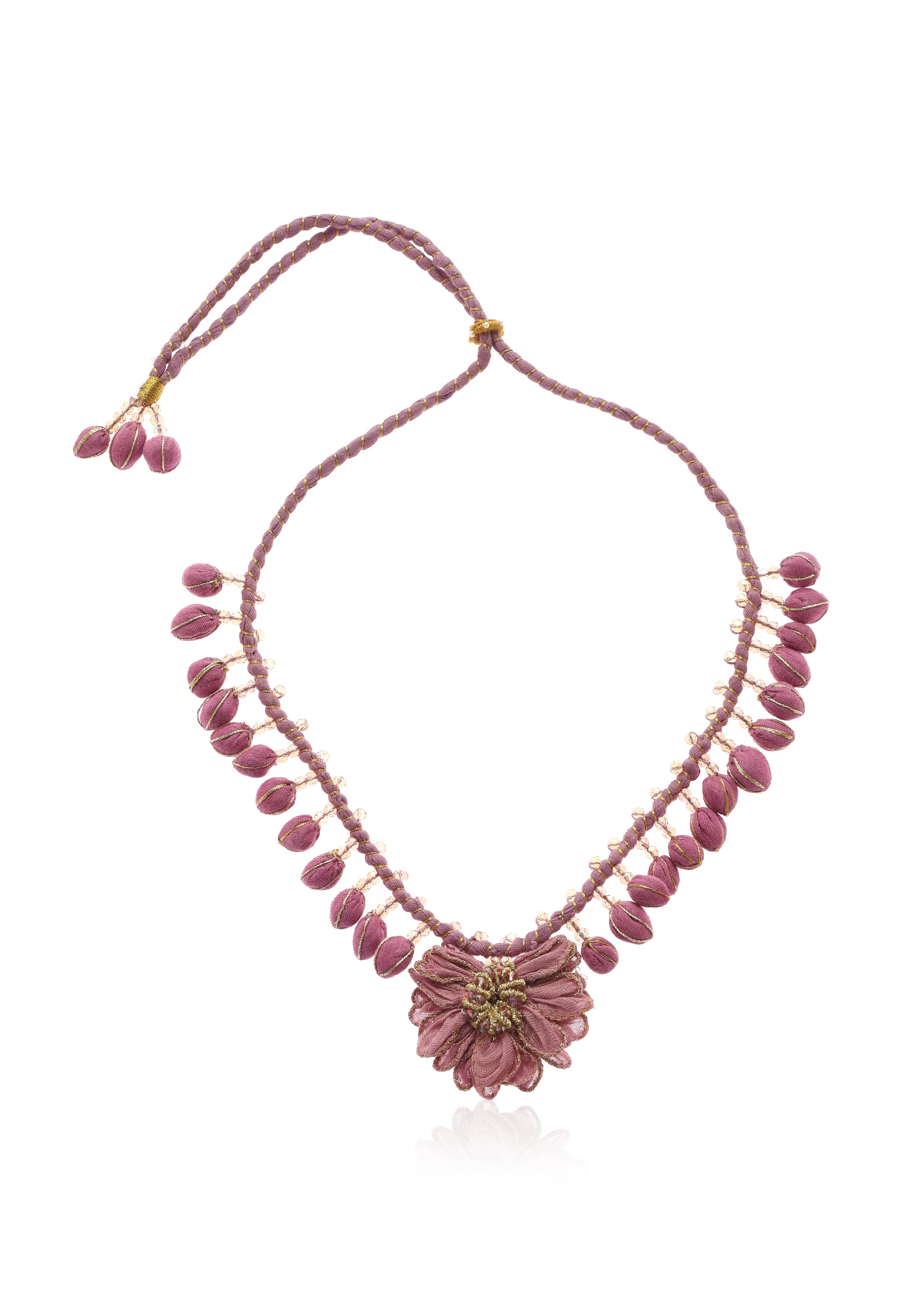 Wine Floral Necklace