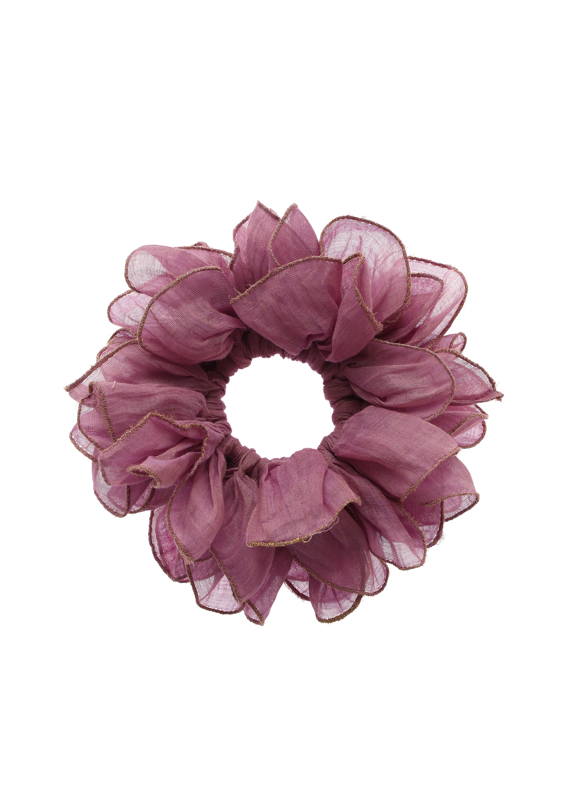 Wine Floral Scrunchie Rubber Band