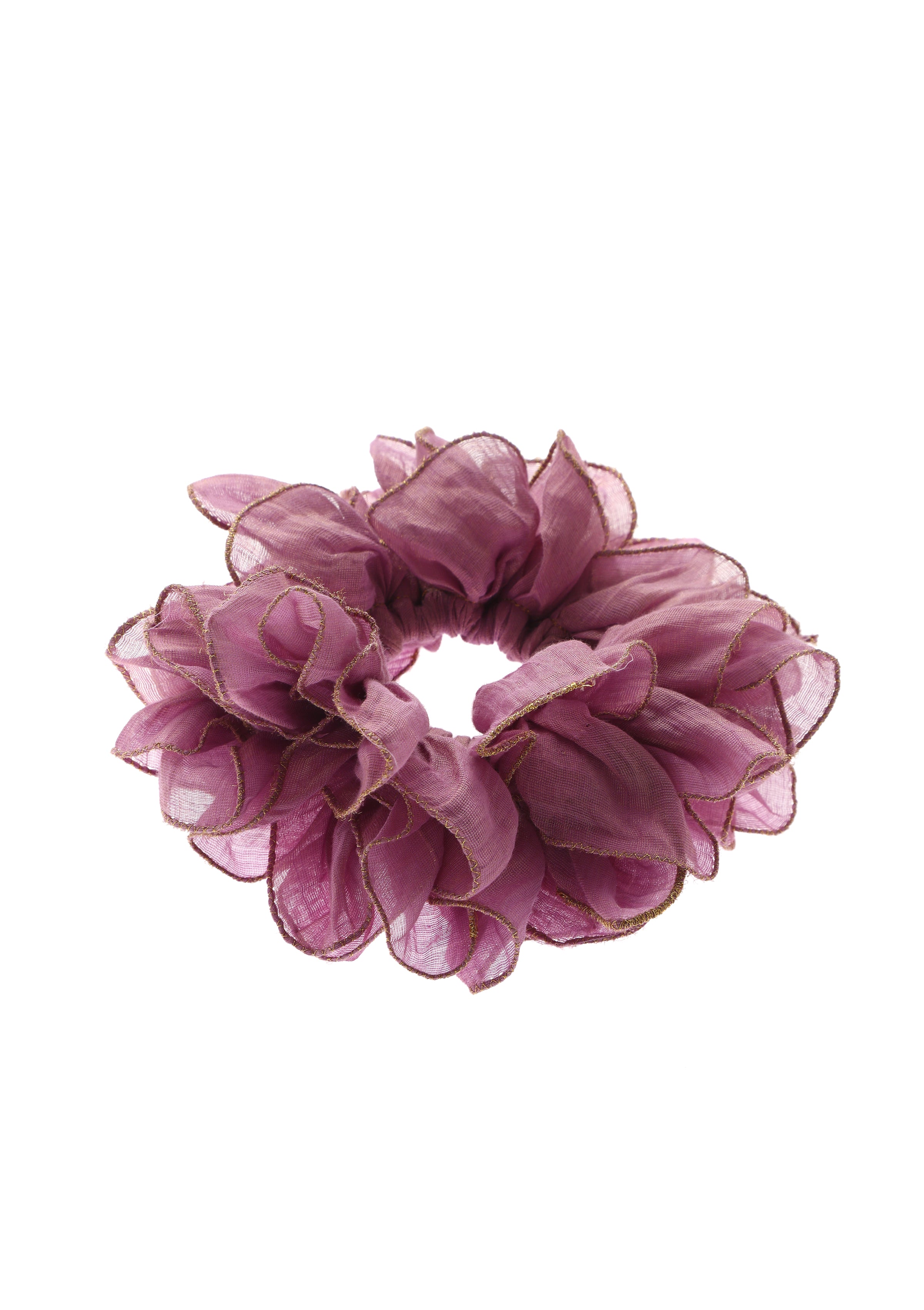 Wine Floral Scrunchie Rubber Band