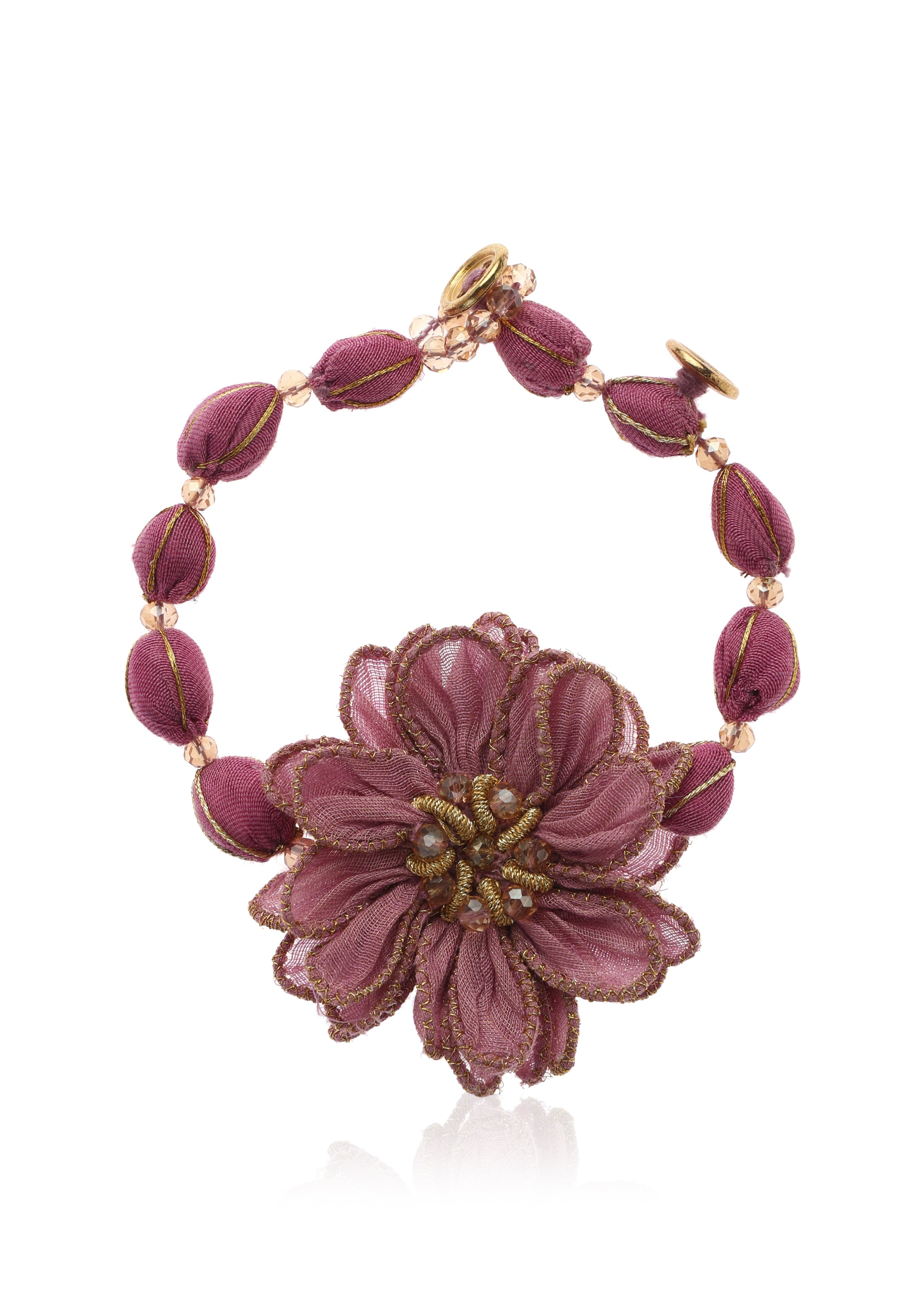 Wine Floral Bracelet