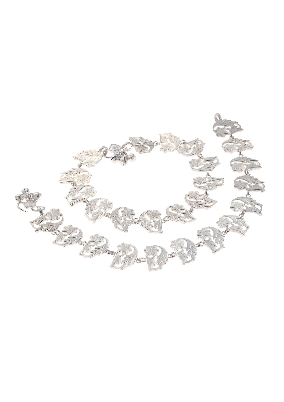 Usha Handmade Silver Anklets