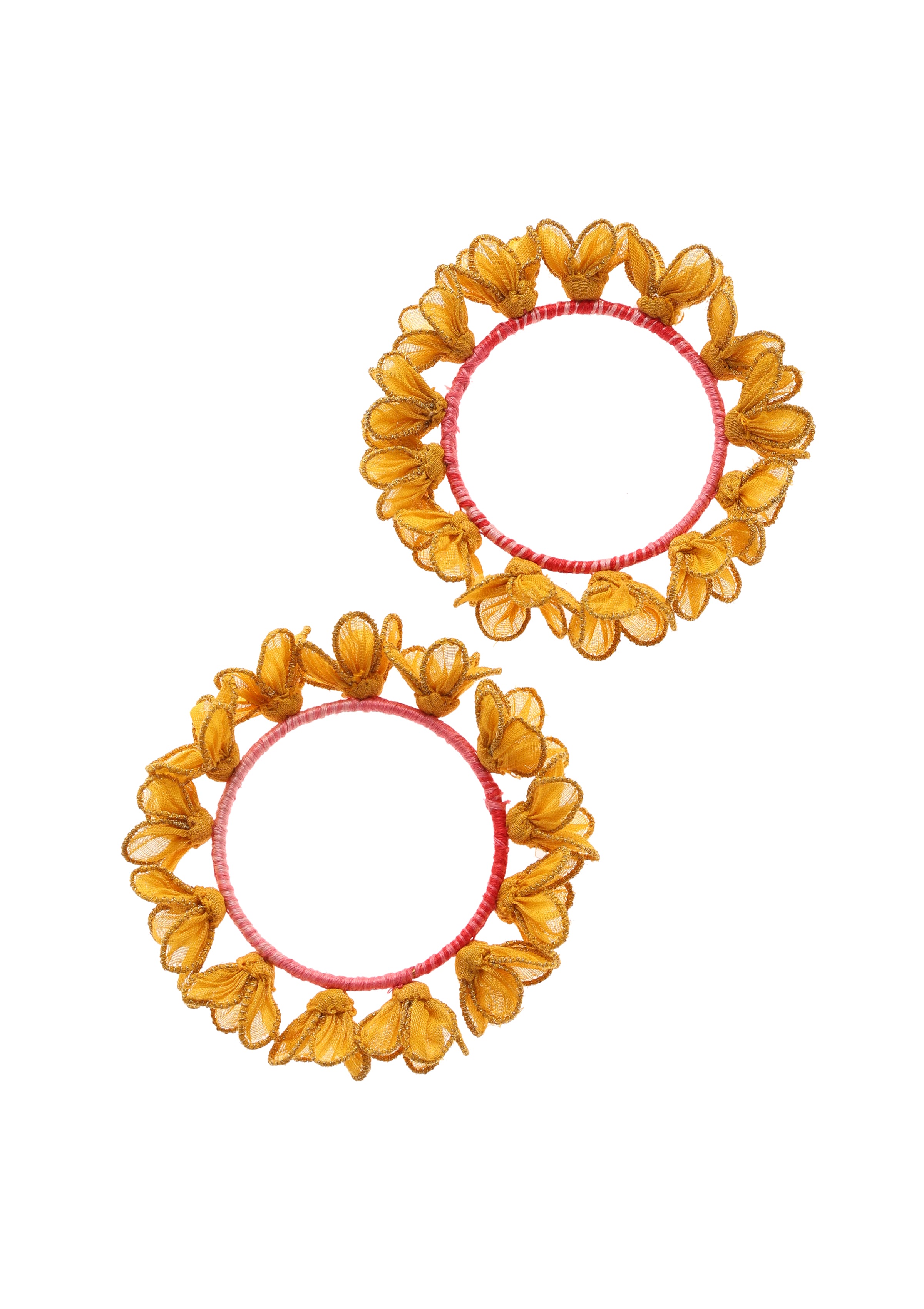 Amaltas Floral Bangle - Set of 2