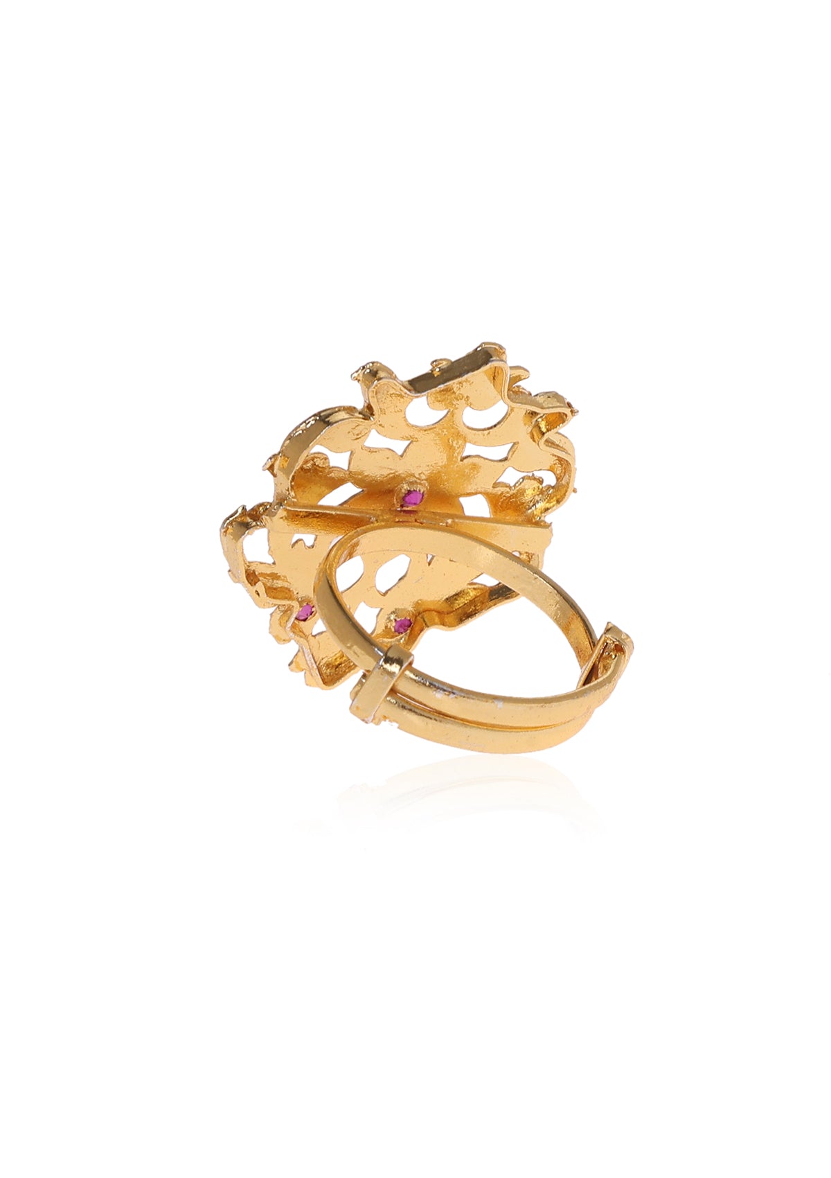 Sitaara Gold Tone Silver Ring