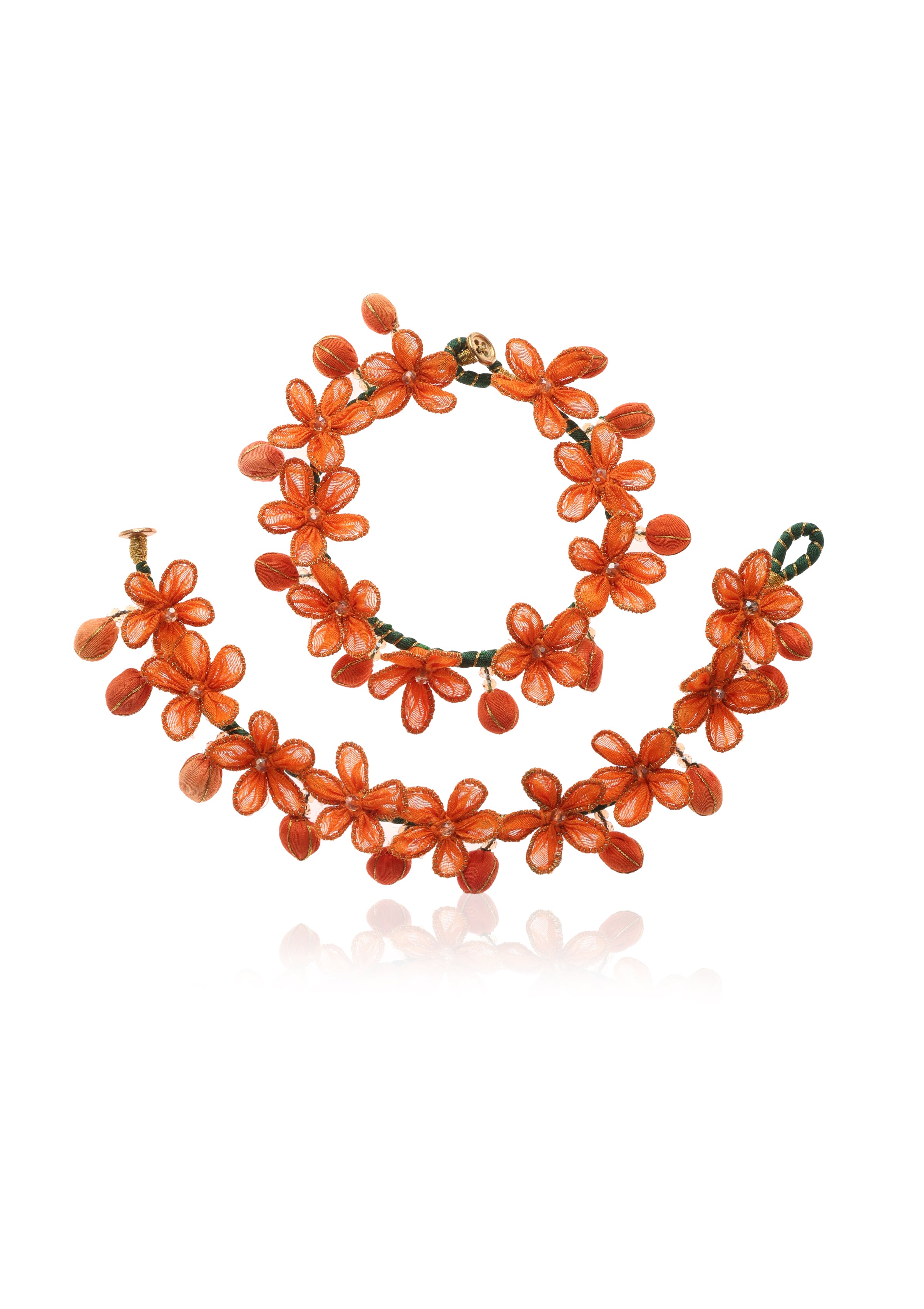 Narangi Floral Anklets