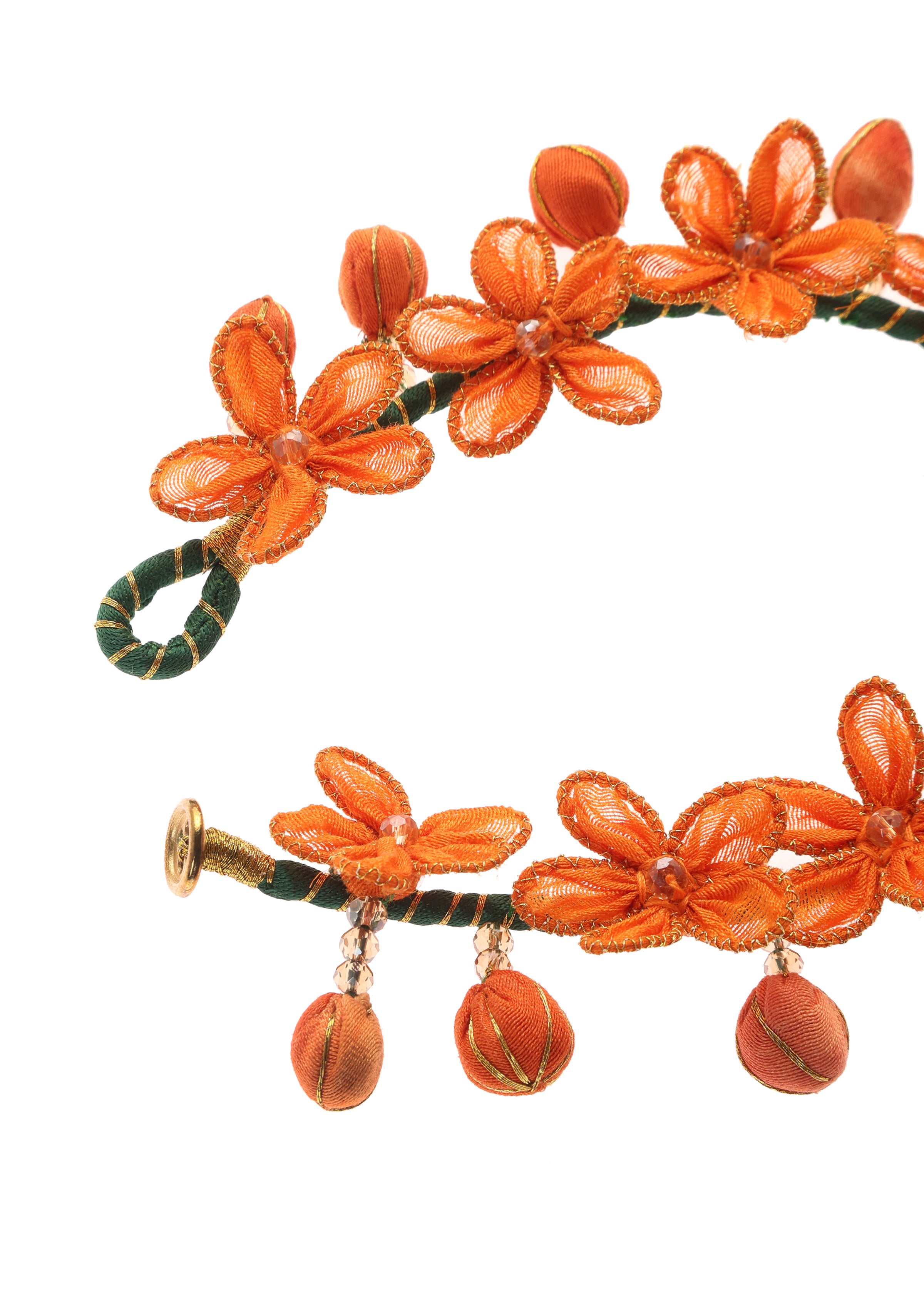 Narangi Floral Anklets