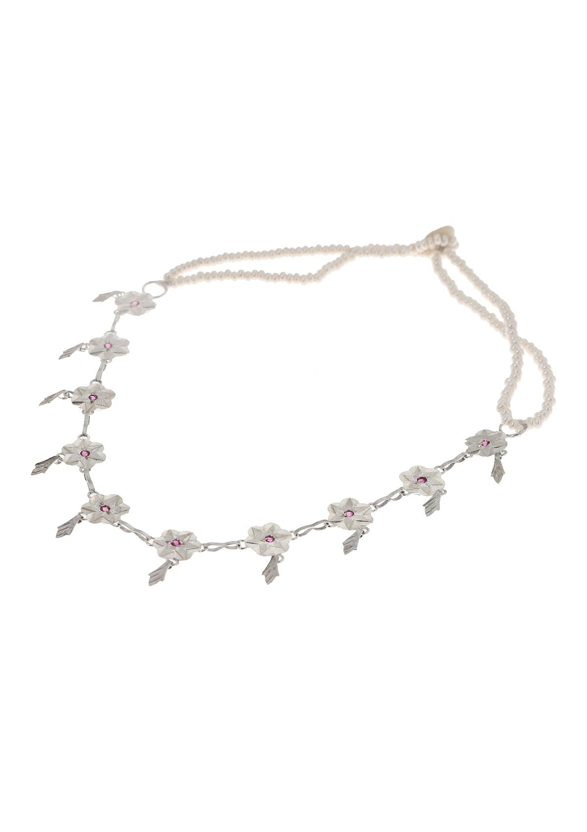 Gulab Silver Necklace