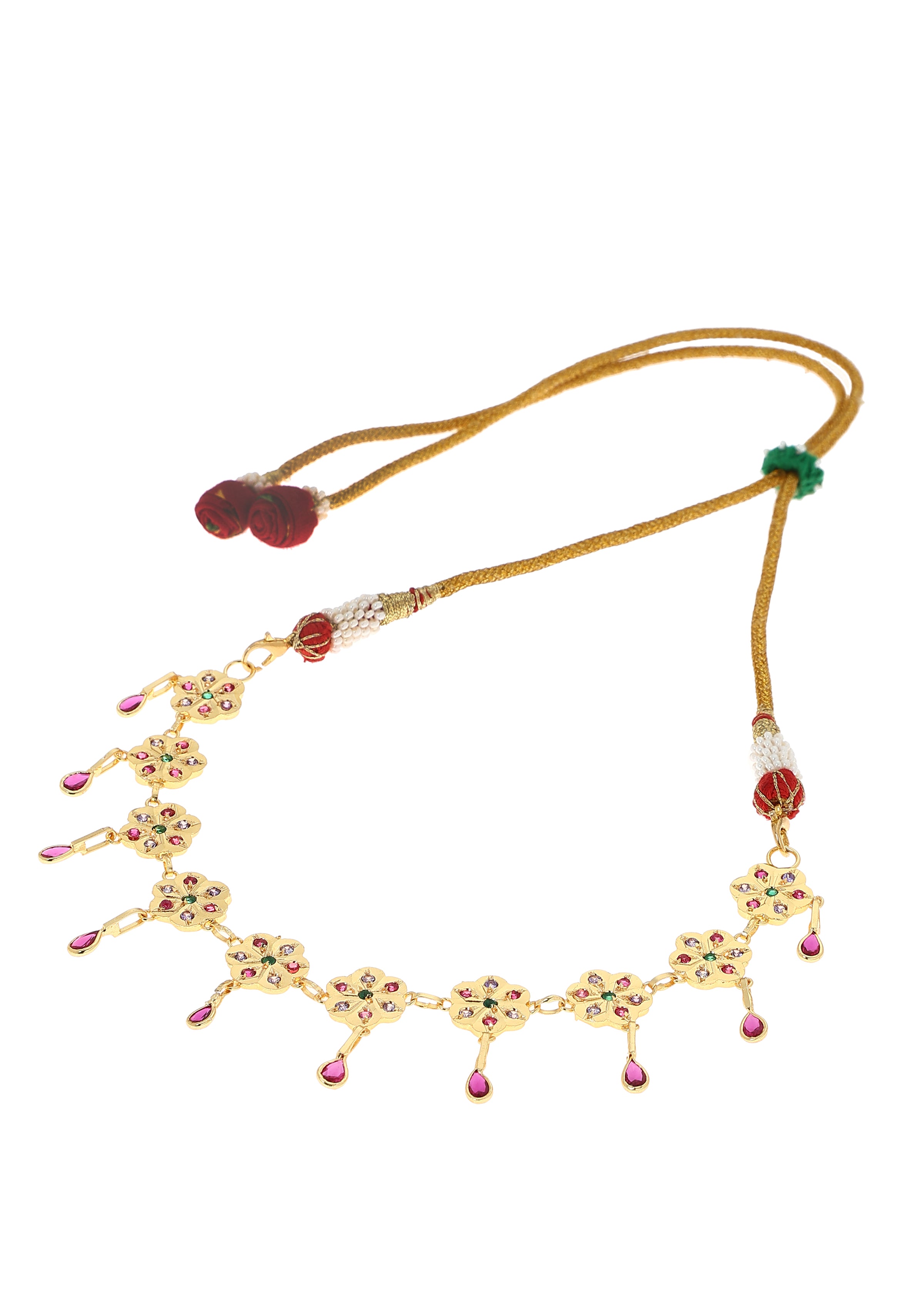 Phool Gold Tone Silver Necklace