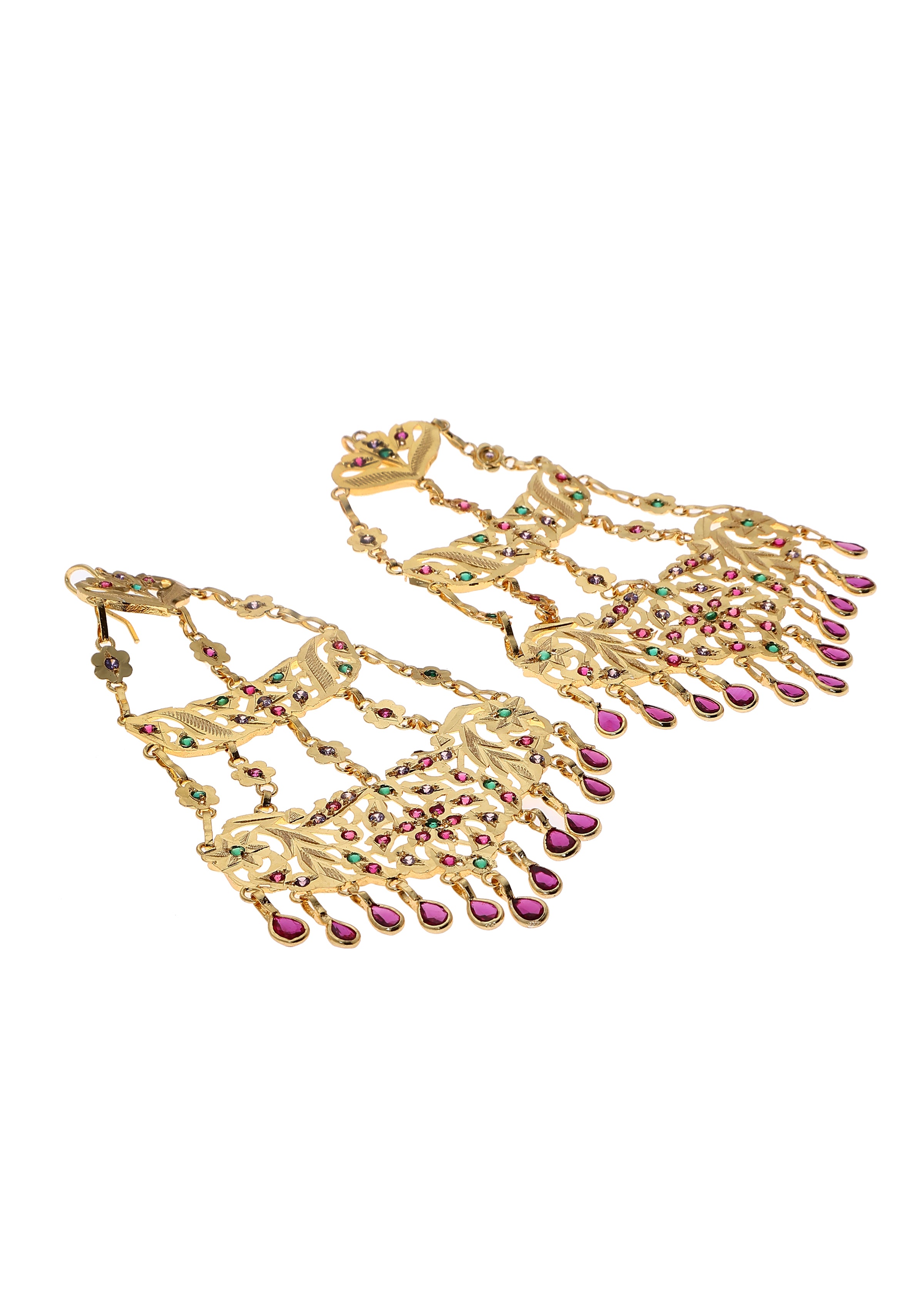 Mehboob Gold Tone Silver Earrings