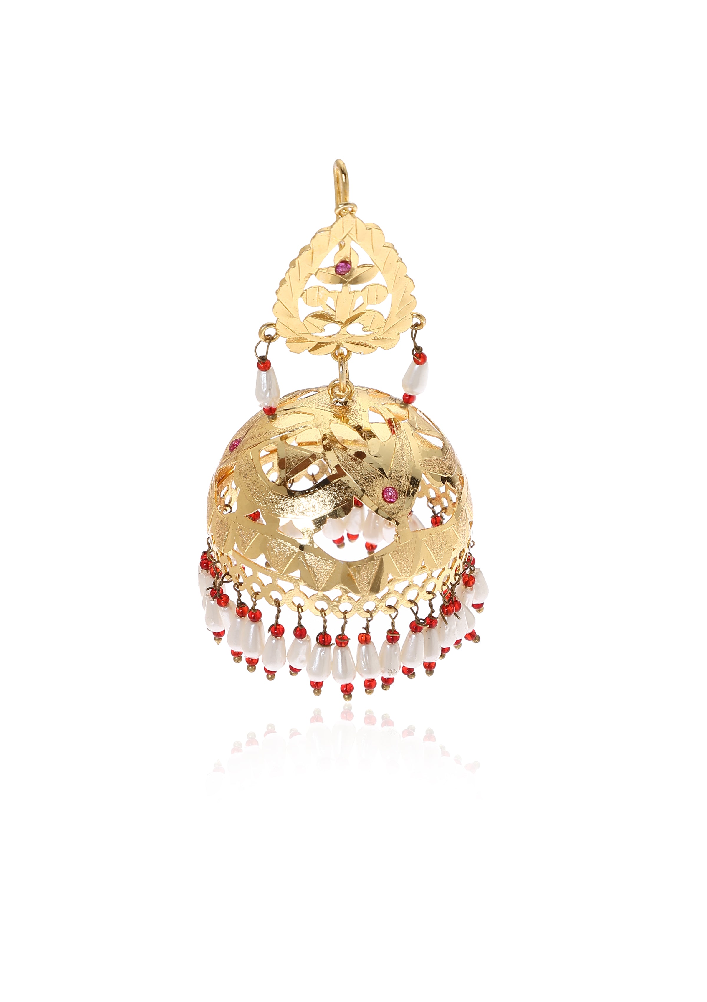 Suraiya Gold Tone Silver Jhumki