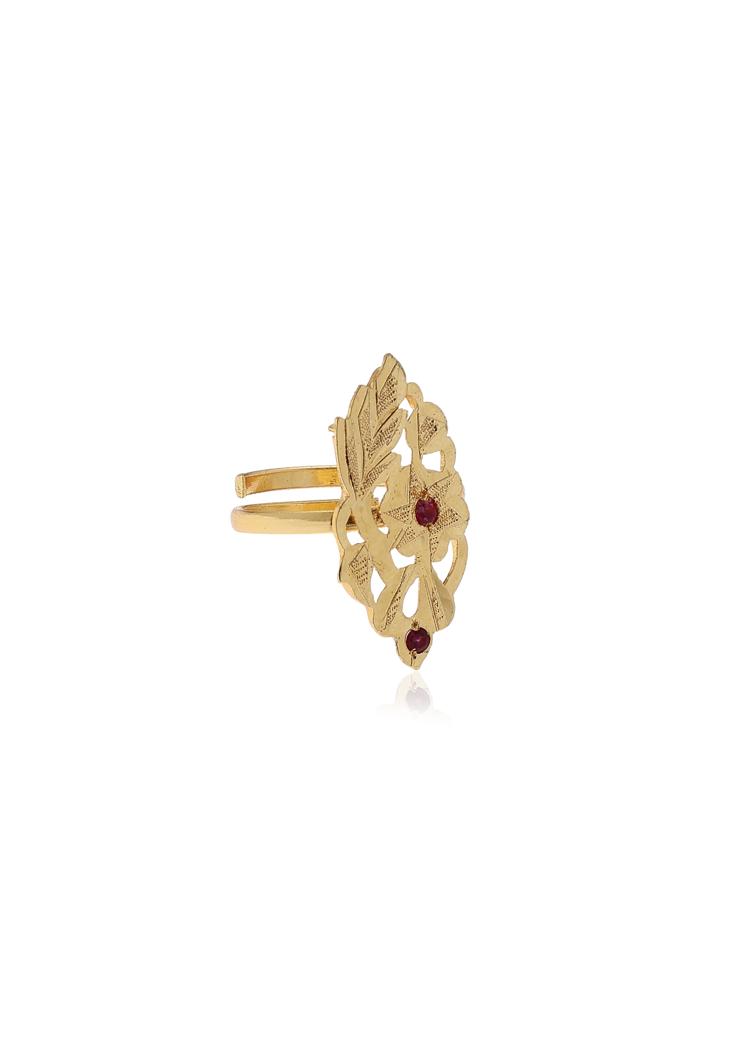 Gowri Gold Tone Silver Ring