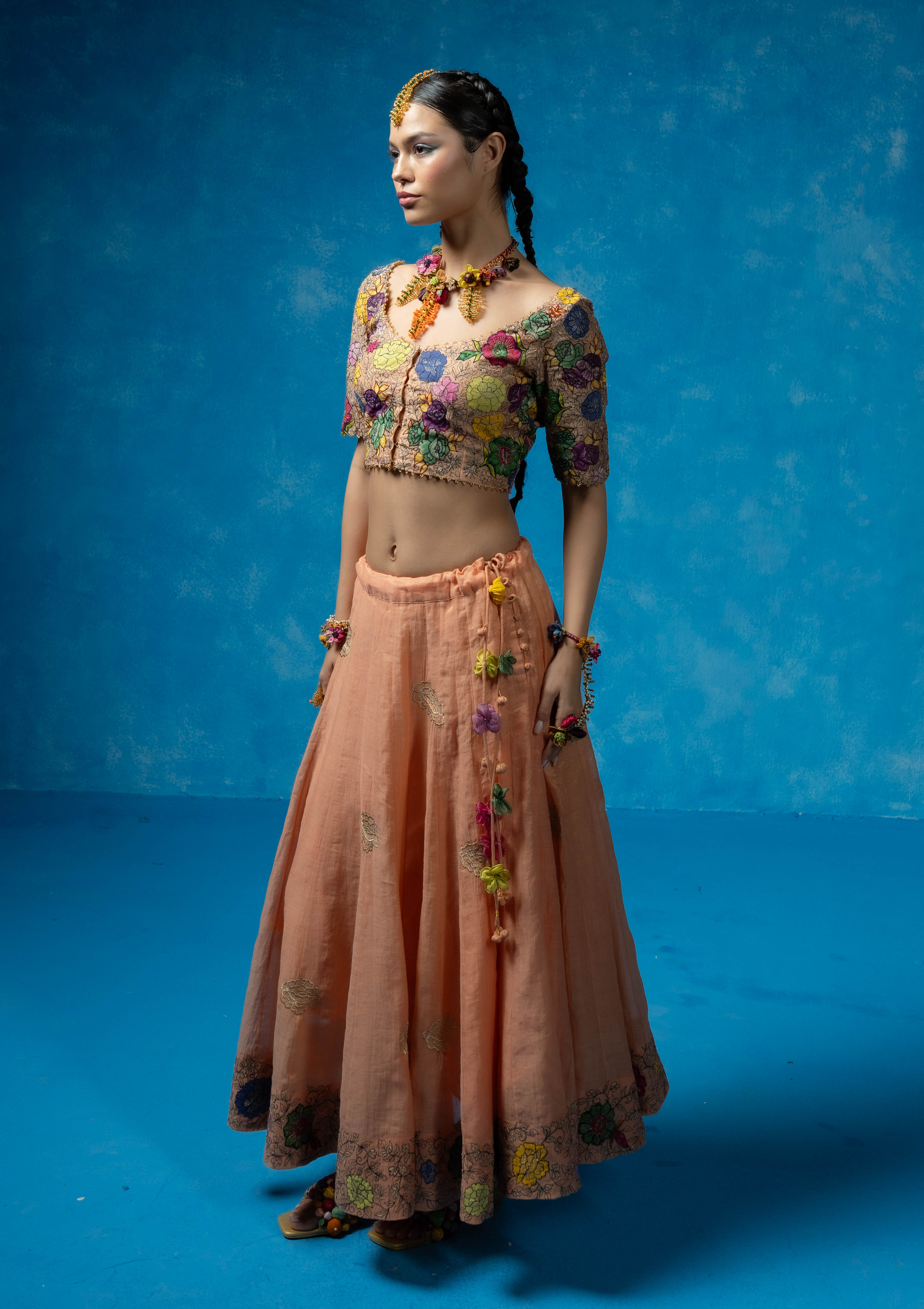 Indri Blouse & Skirt Set