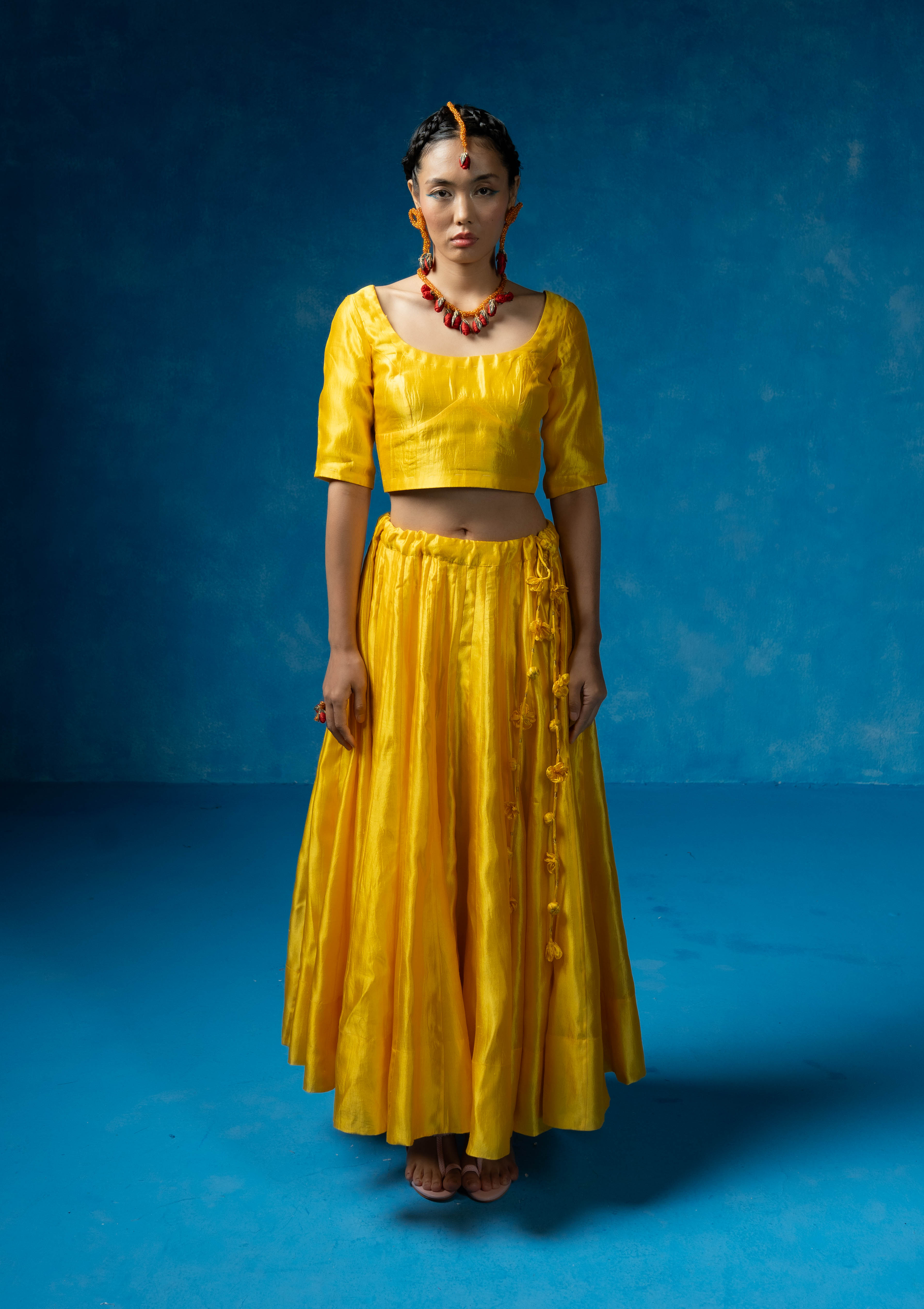 Palash Silk Skirt
