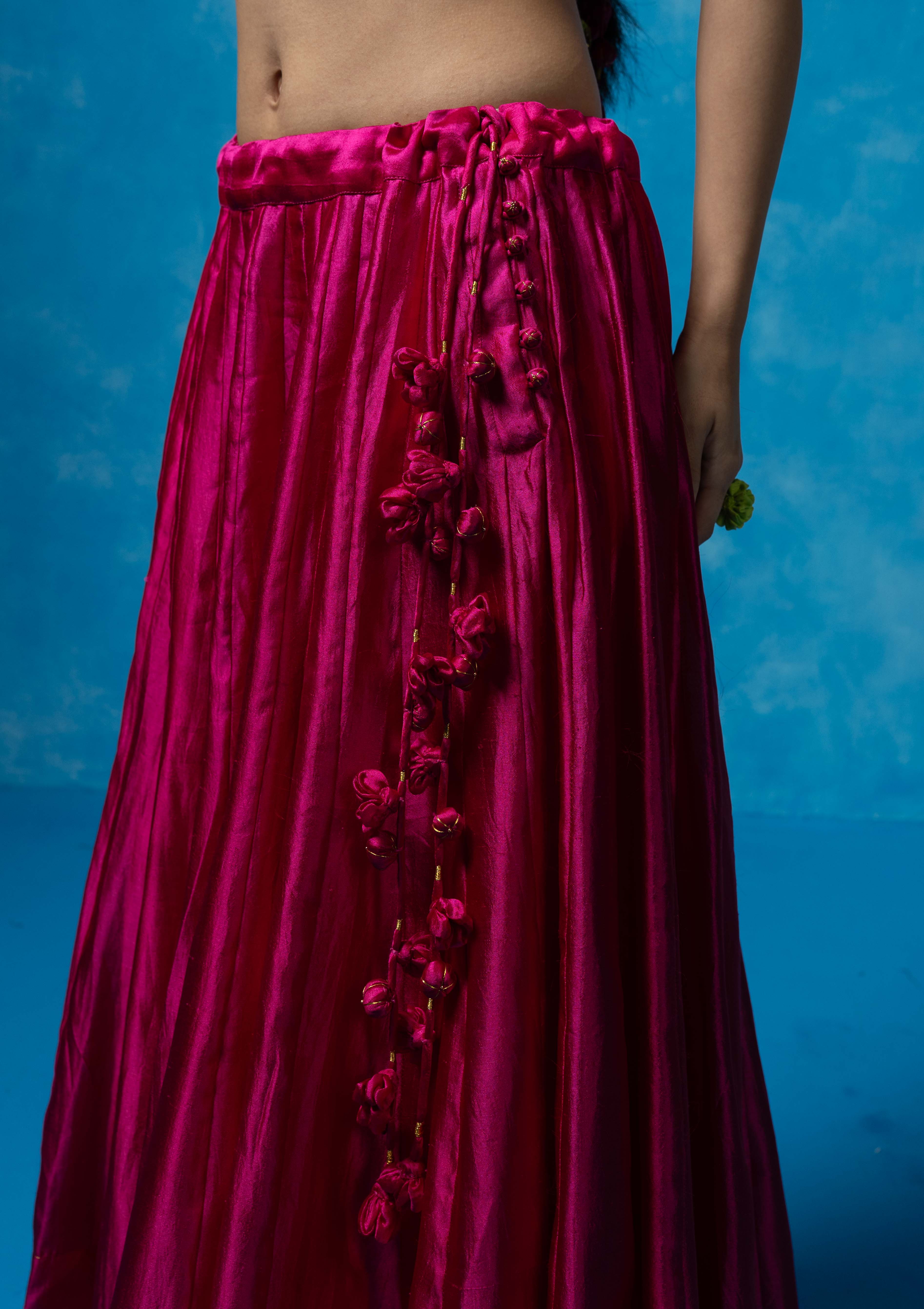 Rubab Silk Blouse & Skirt Set