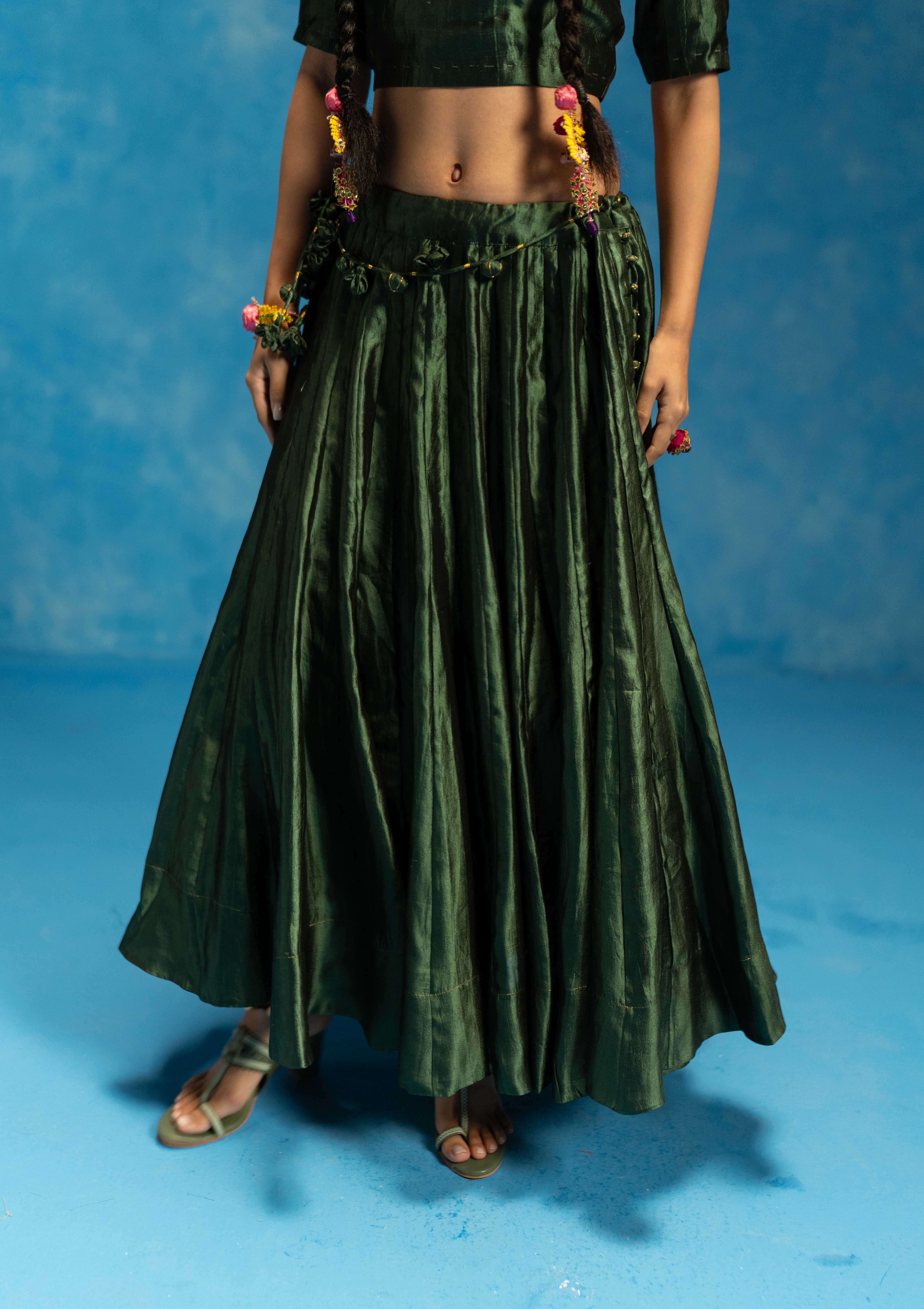 Aampanna Blouse, Skirt & Dupatta Set