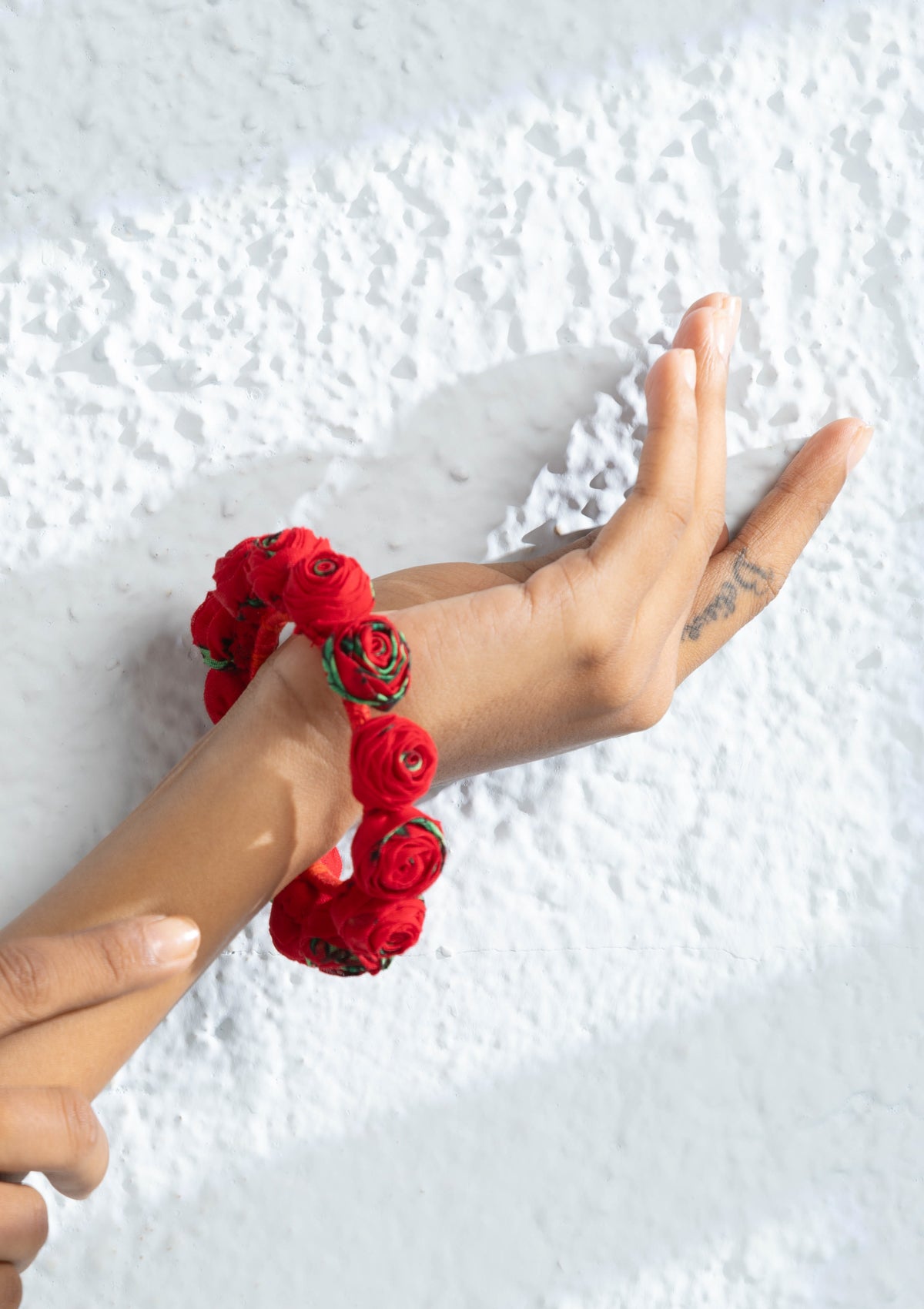 Crimson Floral Bangle