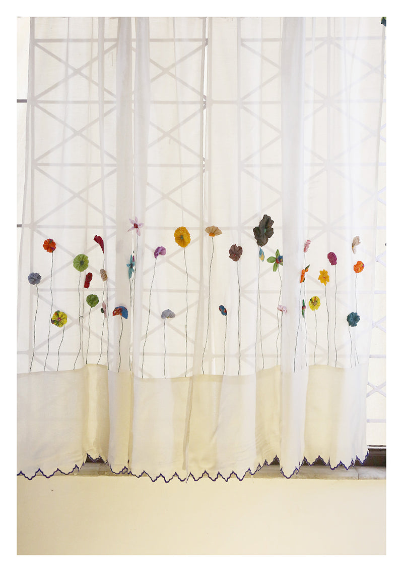 Bharani Off-White Sheer Curtain main image 1