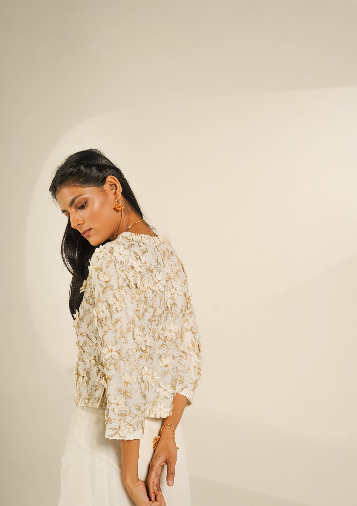 Celia Floral Applique Top