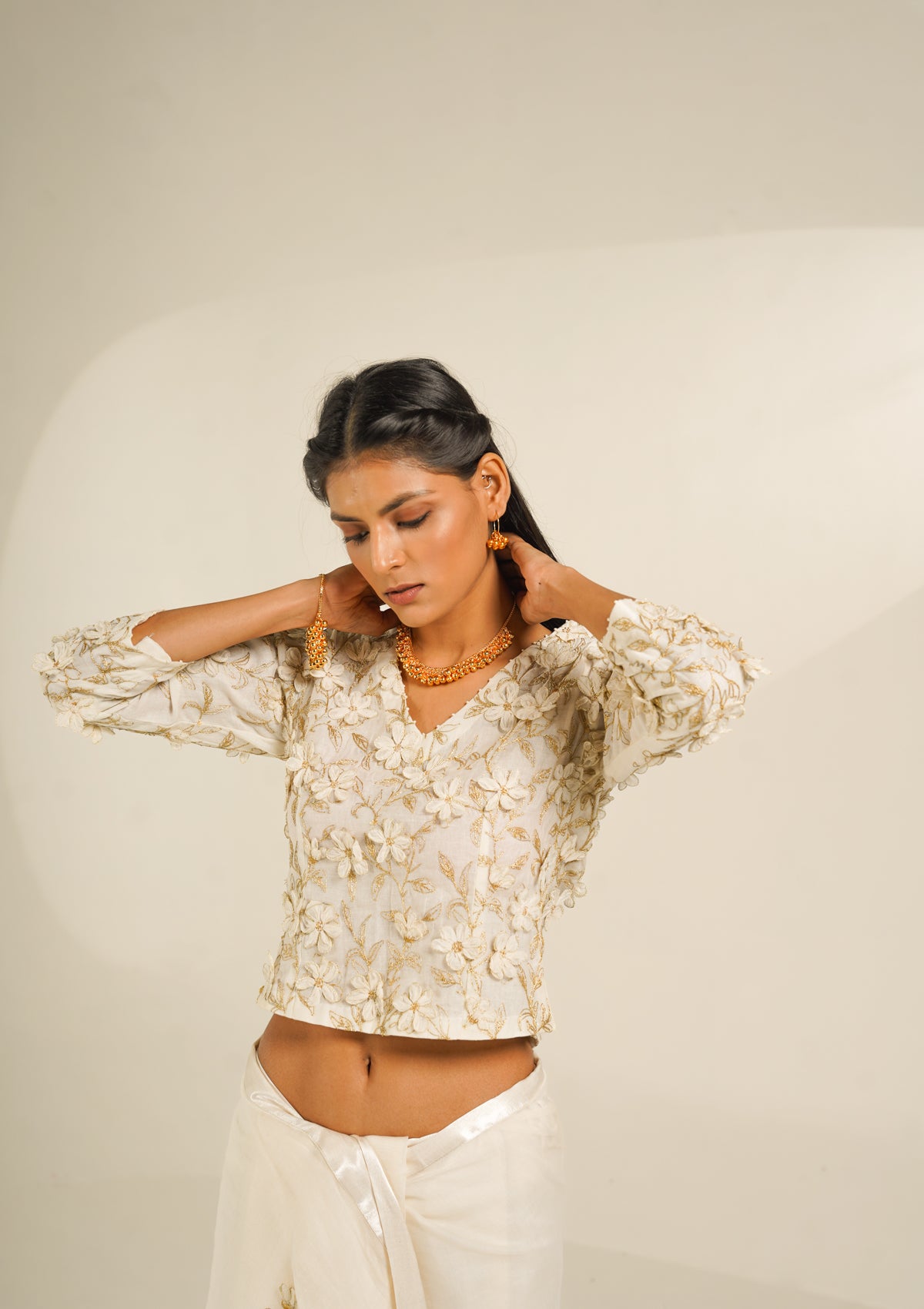 Celia Floral Applique Top