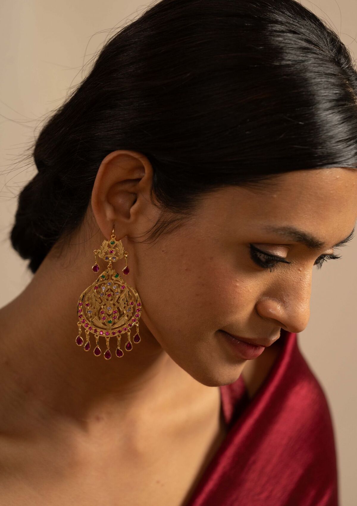 Chanda Gold Tone Earrings