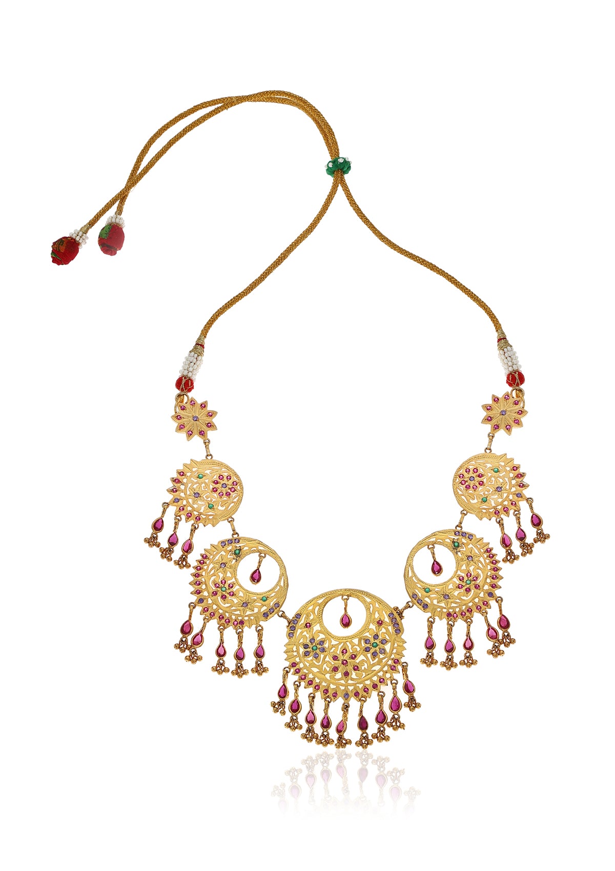 Chandrika Gold Tone Silver Necklace