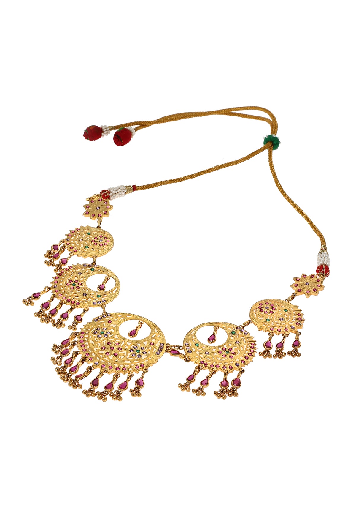 Chandrika Gold Tone Silver Necklace