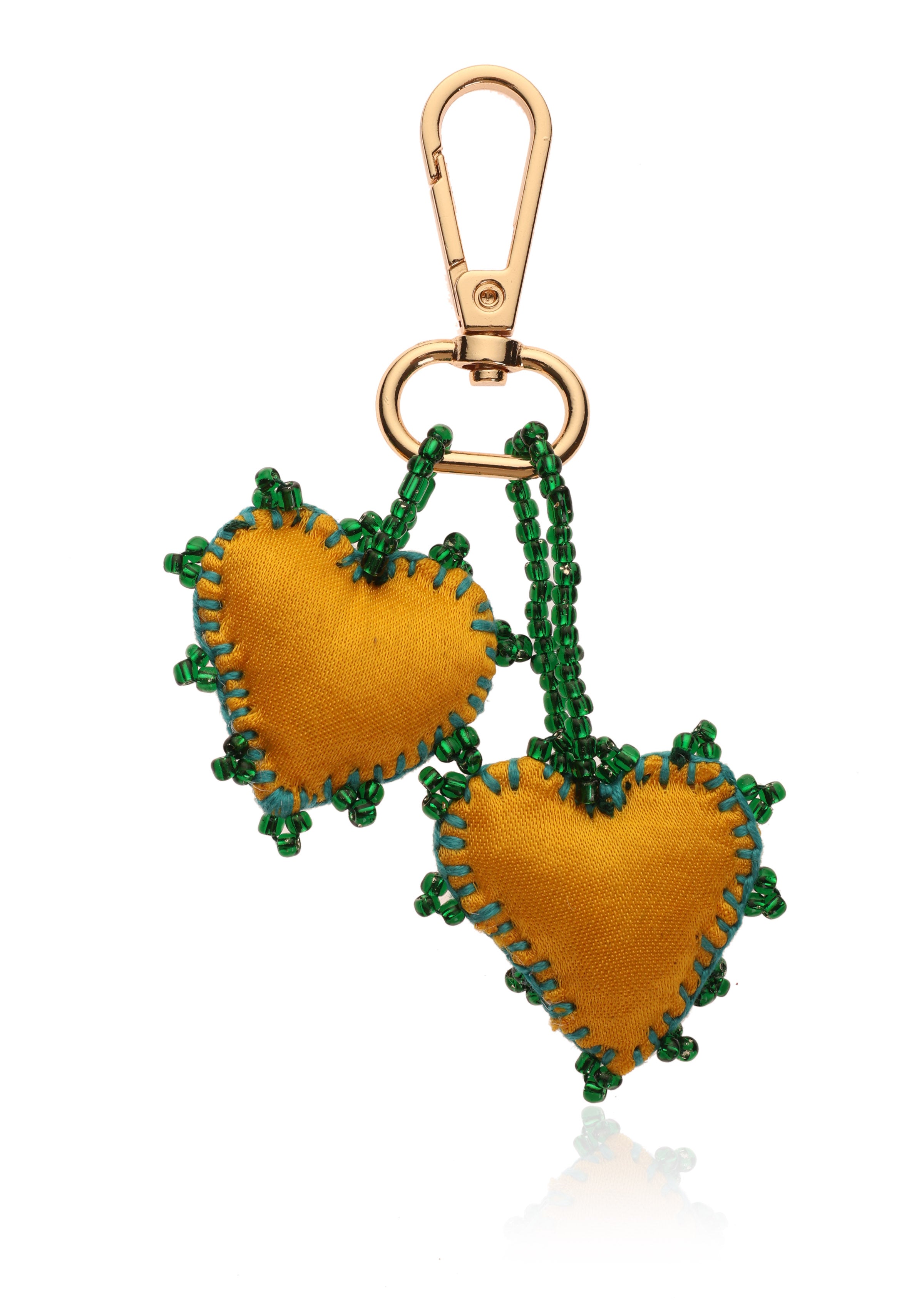 Twin Heart Bag Charm
