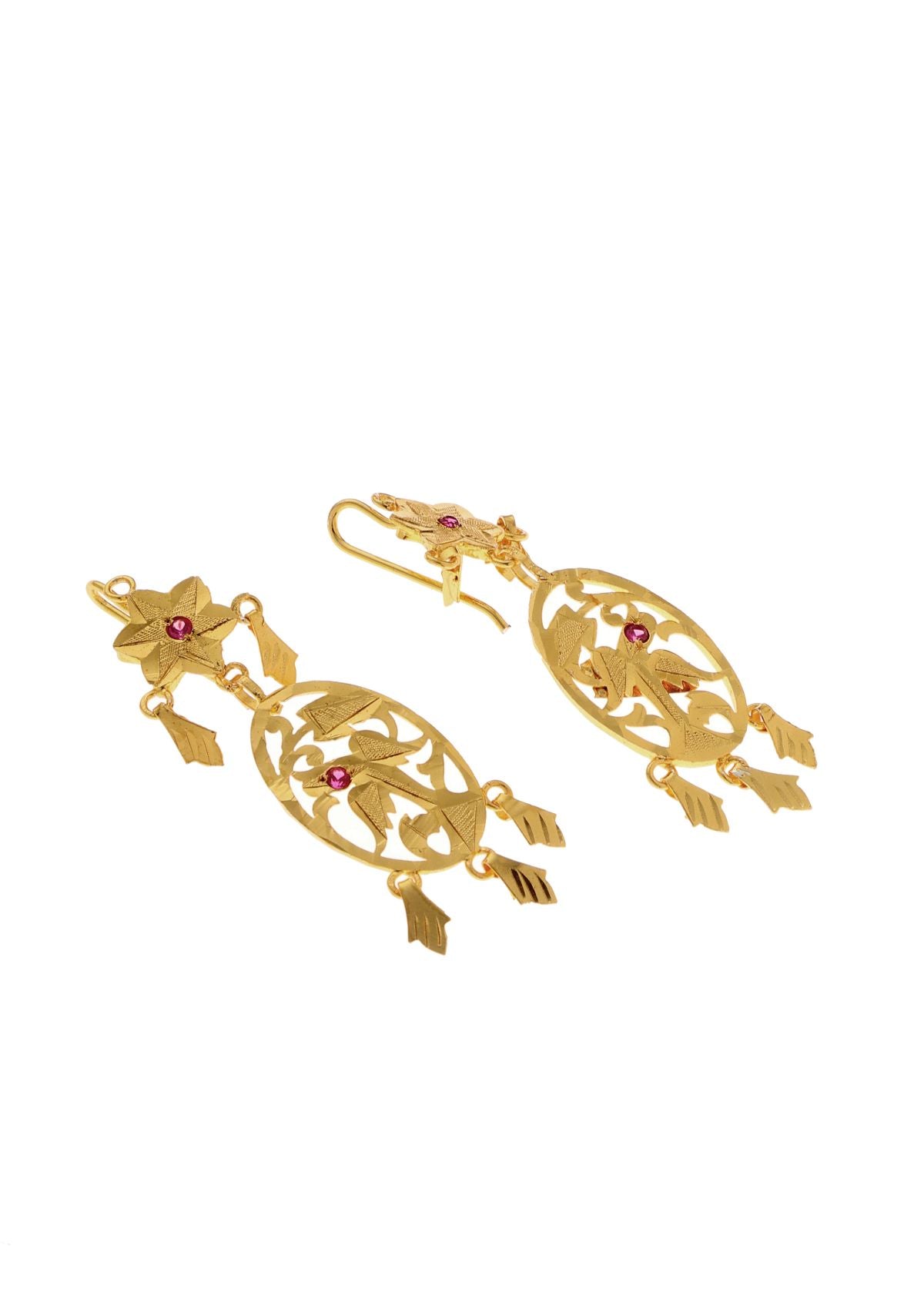 Dilreet Gold Tone Silver Earrings