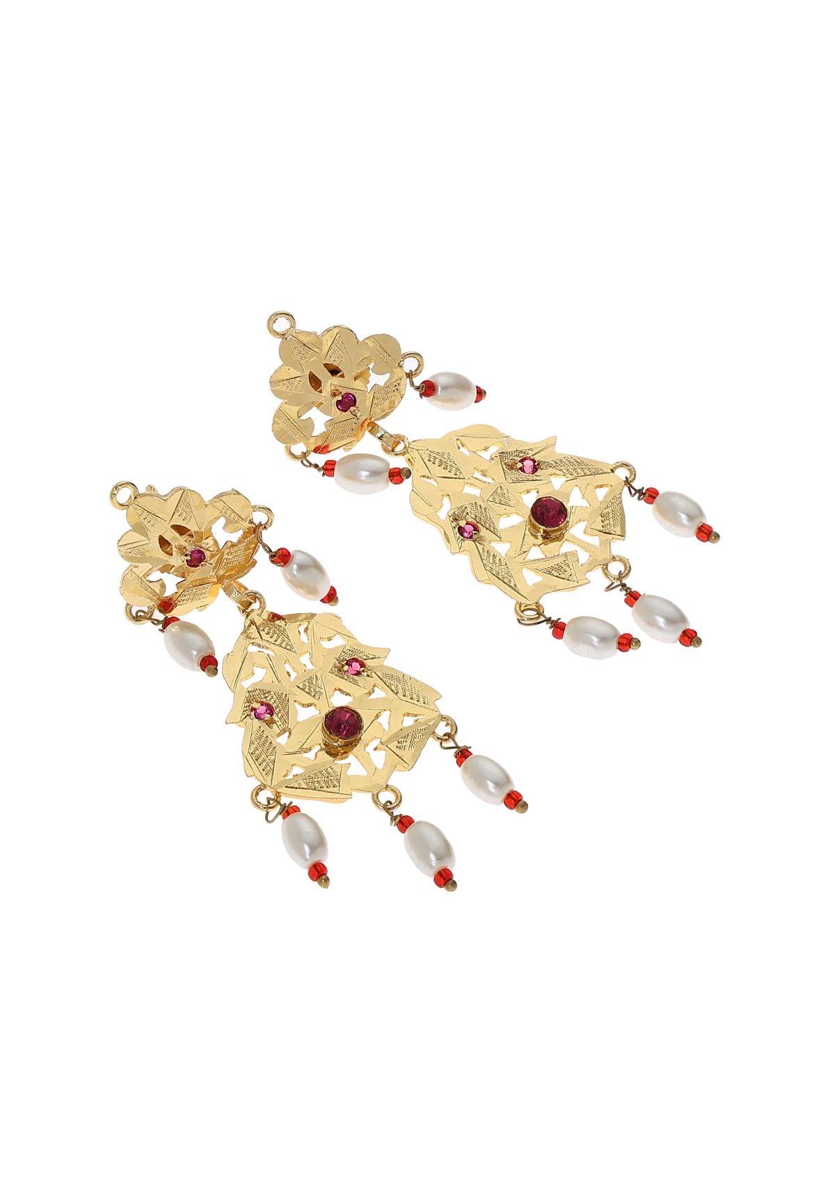 Devika Gold Tone Silver Earrings