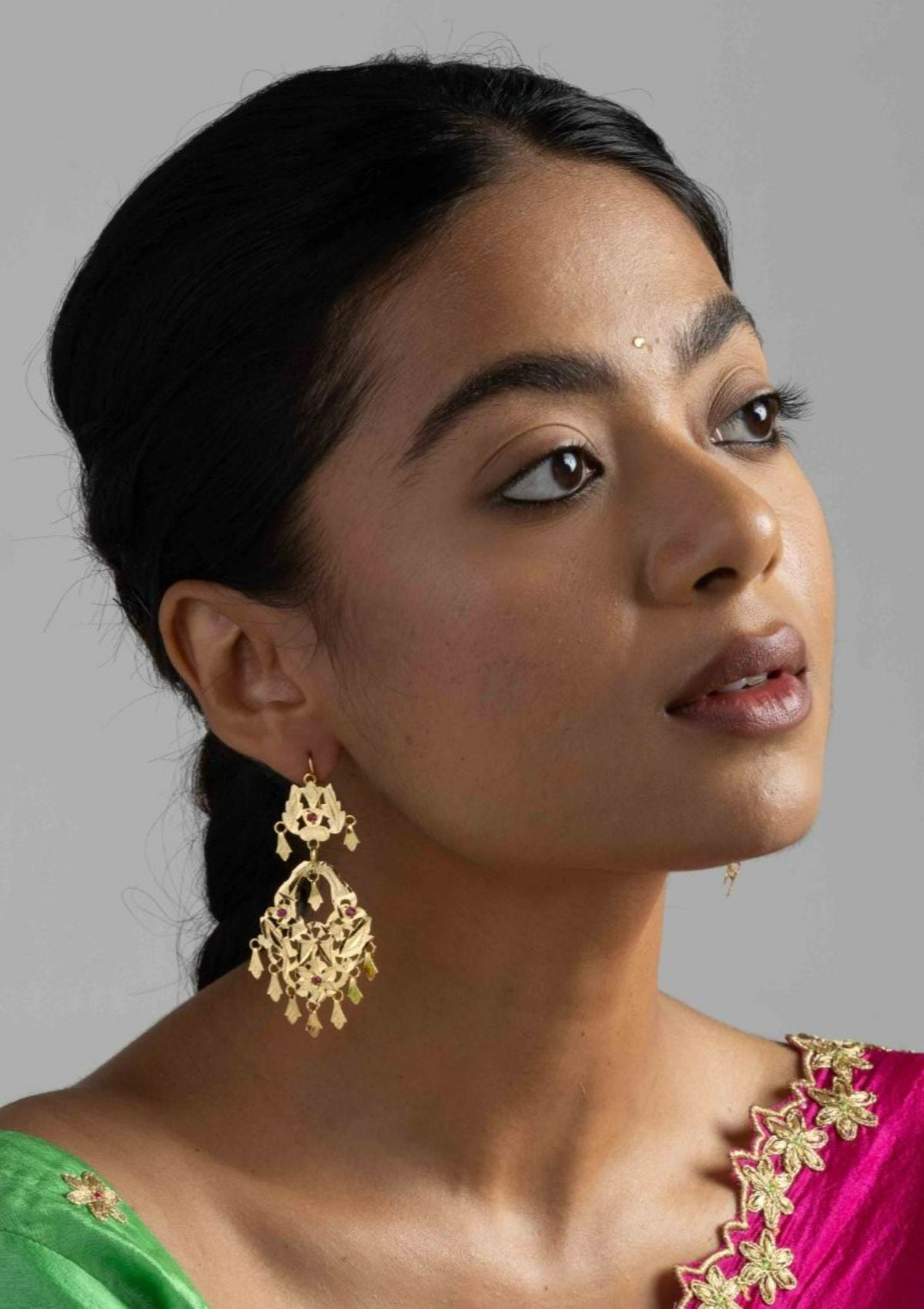 Dhara Gold Tone Silver Earrings