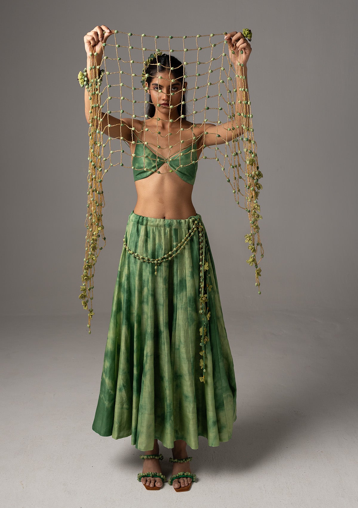 Gul Mehndi Floral Stole