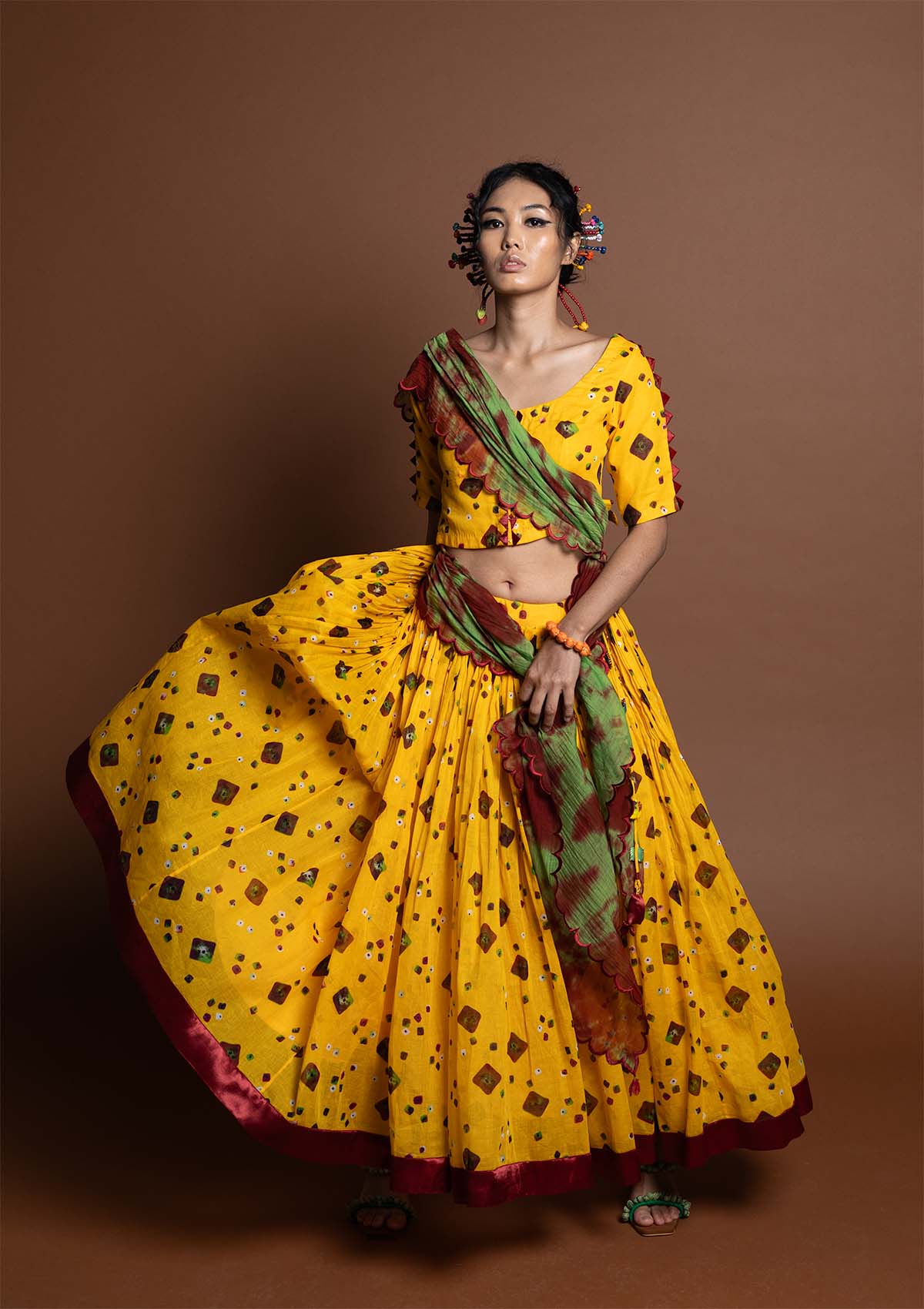 Thumki Ghagra, Choli & Dupatta Set