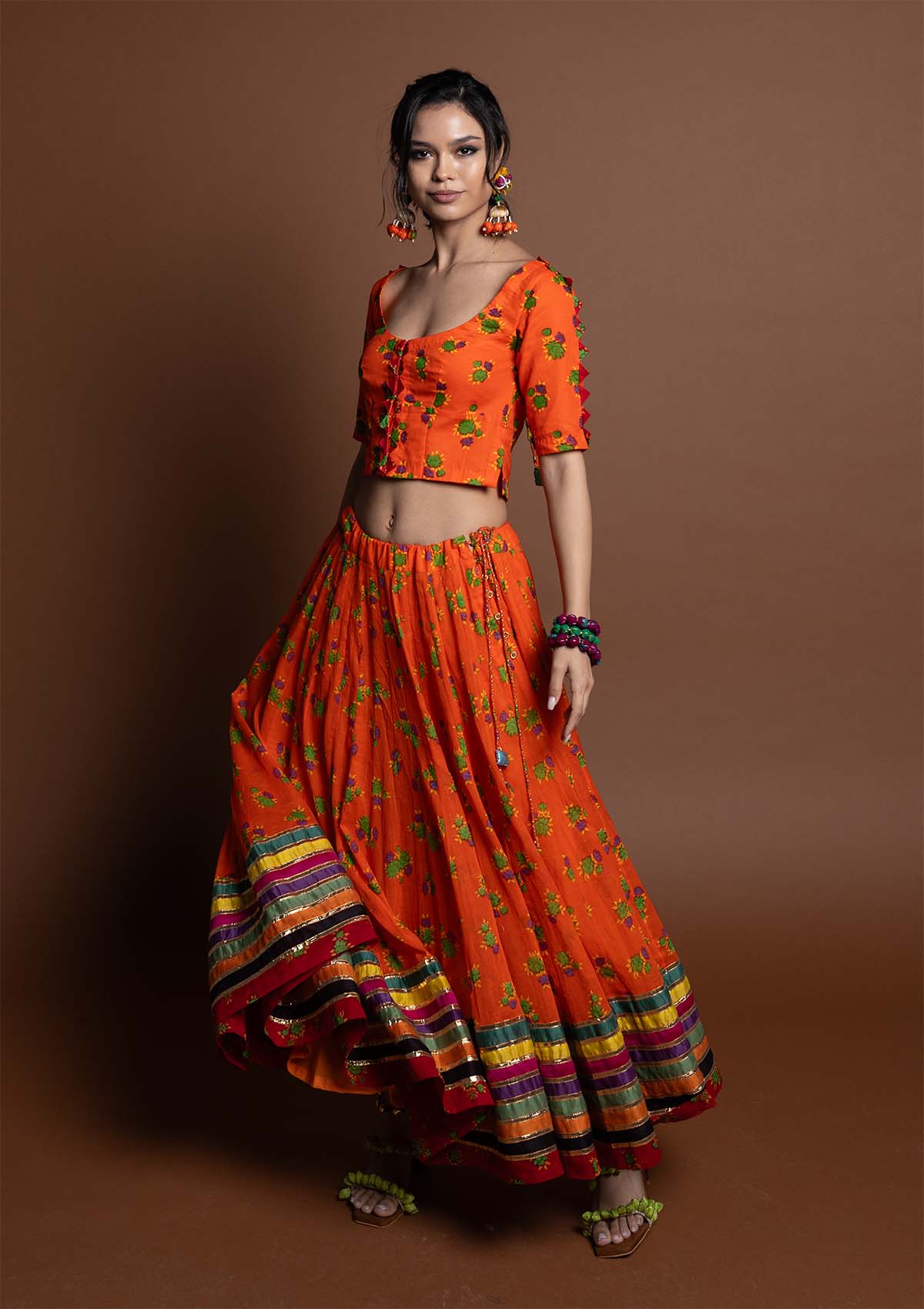 Sajjo Floral Chintz Ghagra & Choli Set