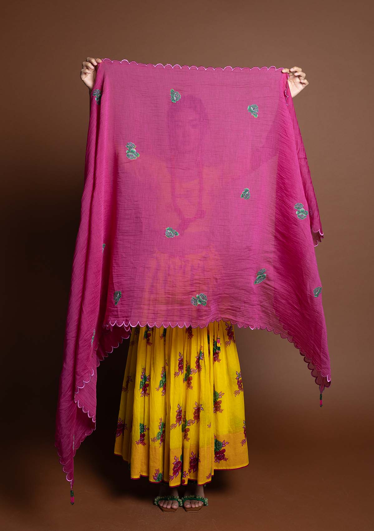 Ghunghati Pink Dupatta